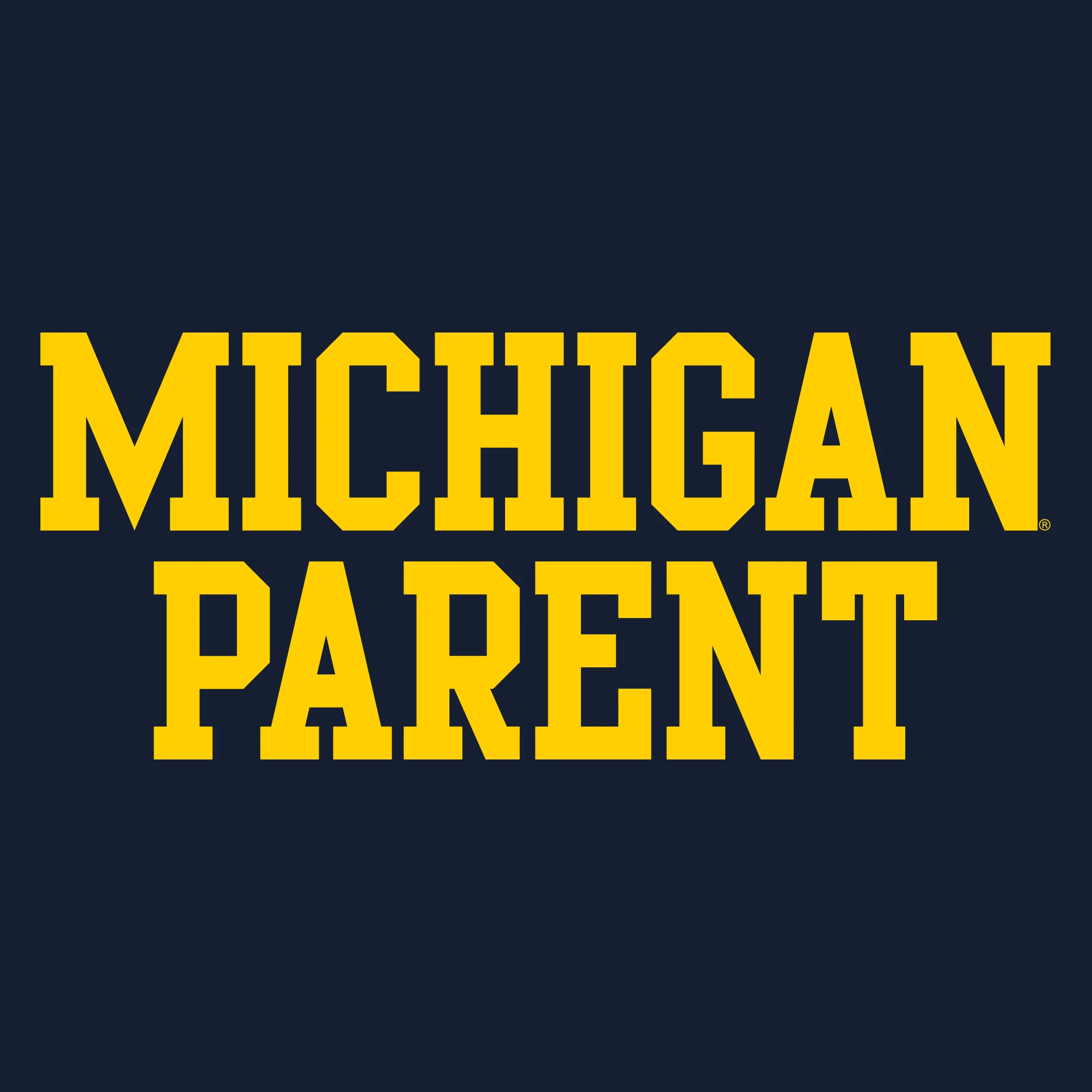 Michigan Basic Block Parent T-Shirt - Navy - Image 2
