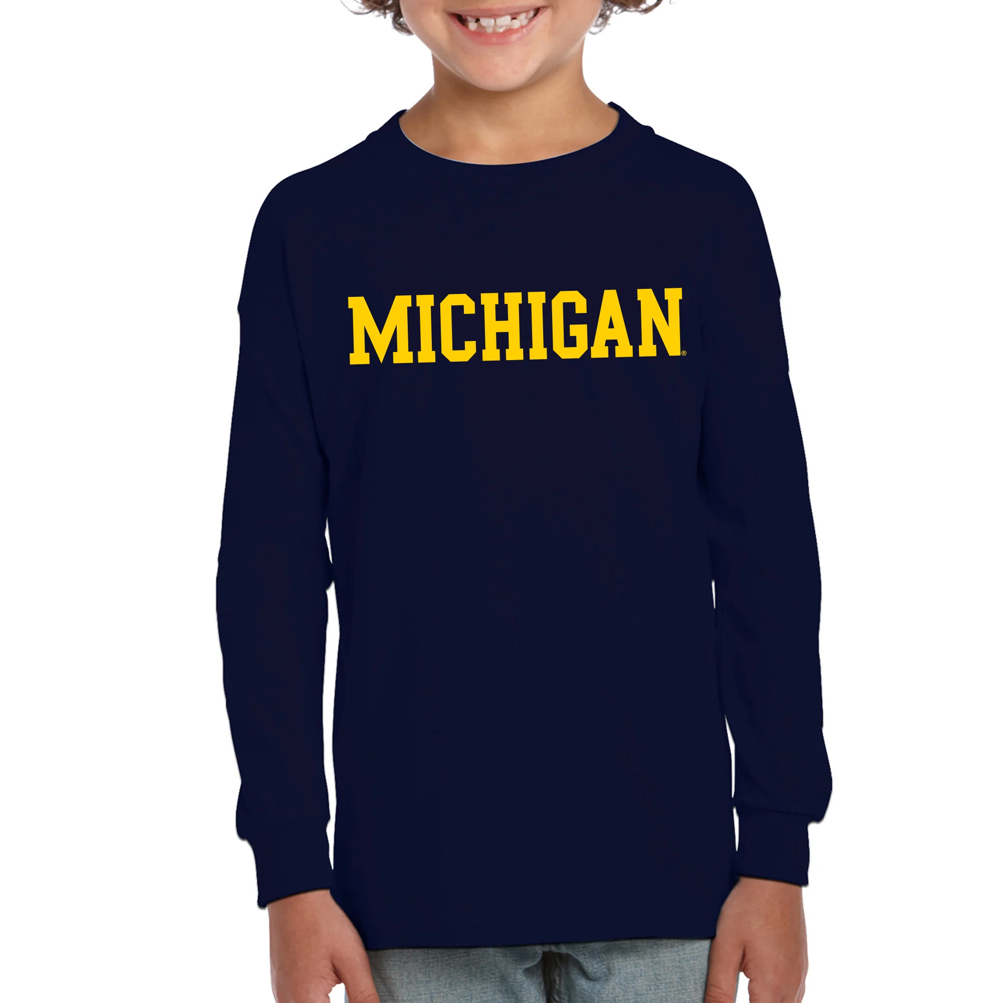 Michigan Basic Block Youth Long Sleeve - Image 5