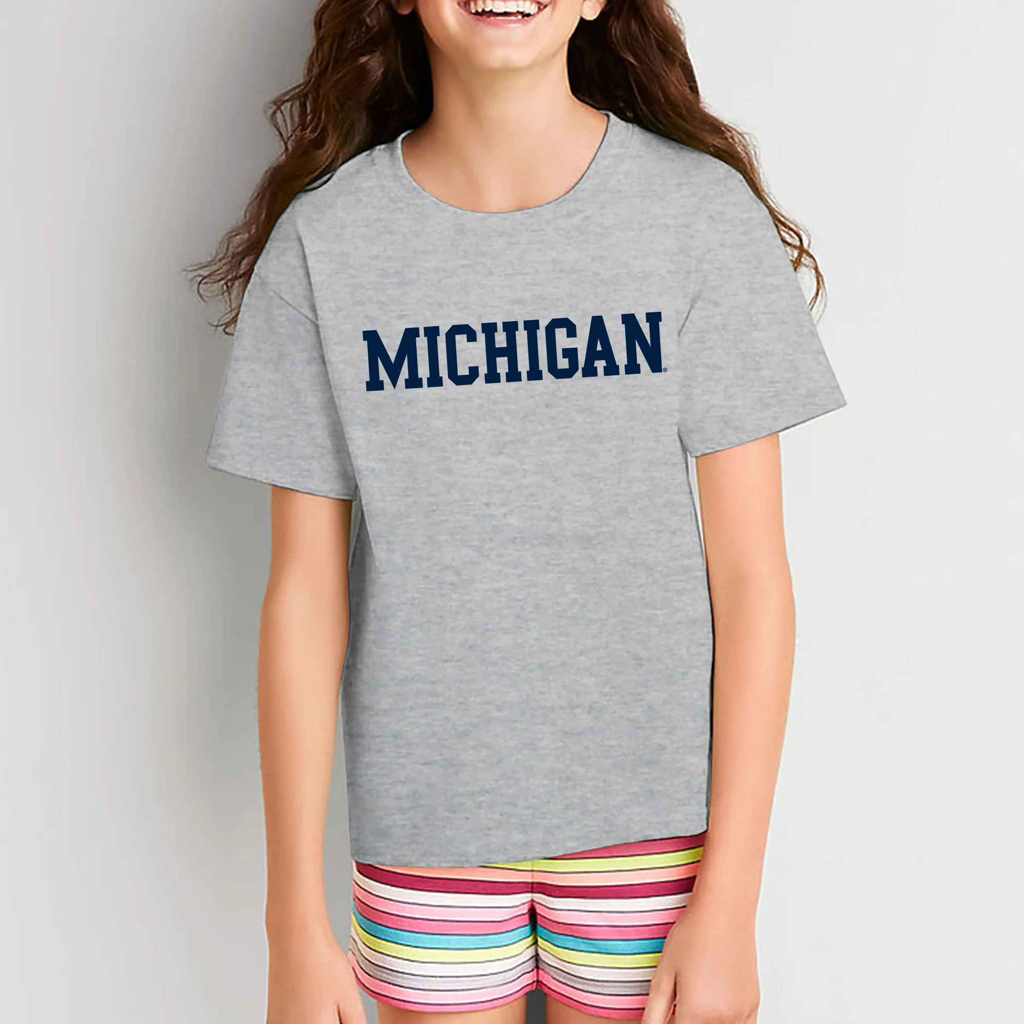 Michigan Basic Block Youth T-Shirt - Image 13