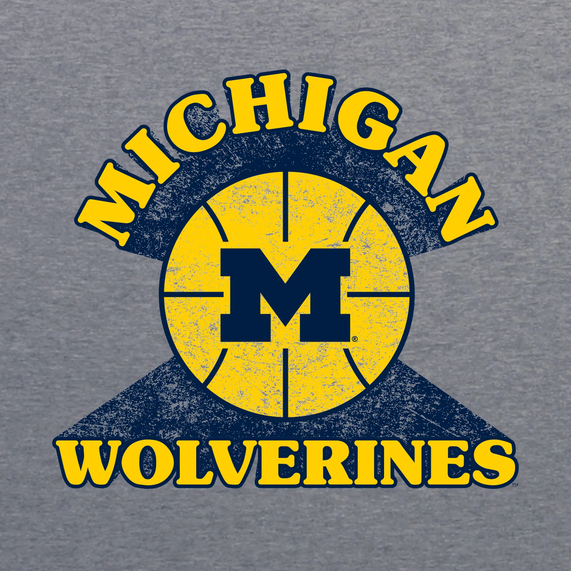 Michigan Basketball Shootout NLA Triblend T-Shirt - Premium Heather - Image 2