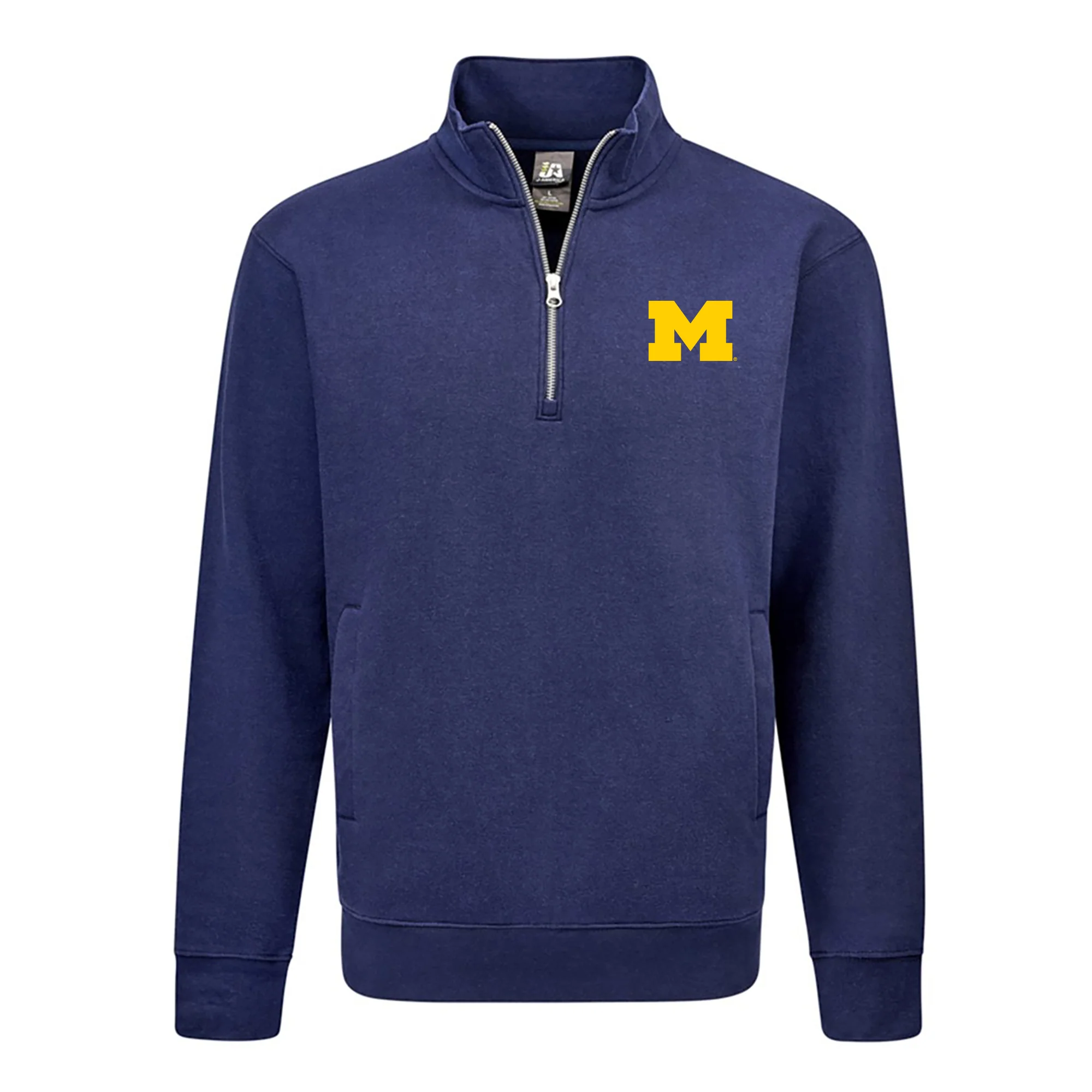 Michigan Block M JA BTB 1/4-Zip Sweatshirt - True Navy