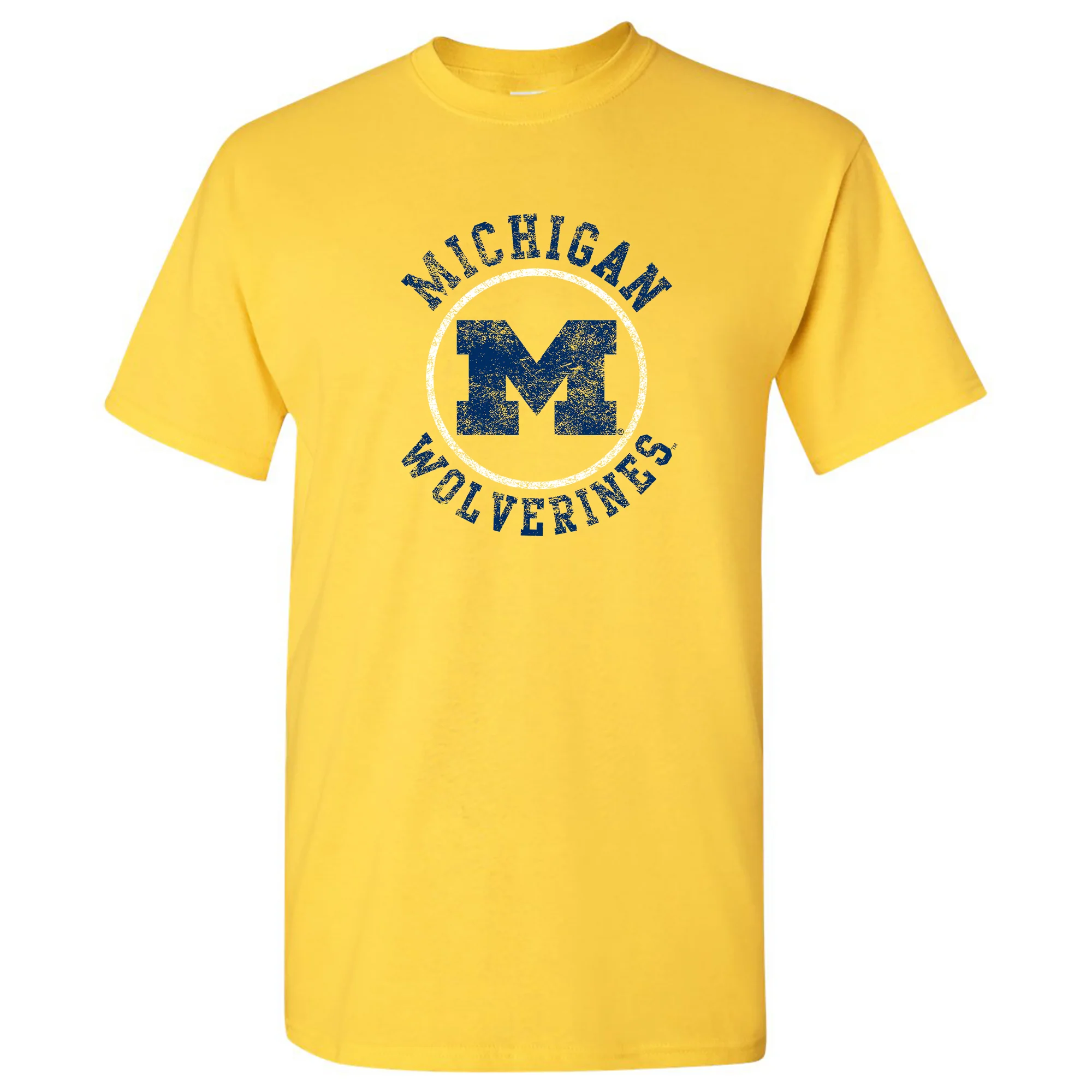 Michigan Distressed Circle Logo T-Shirt - Image 2