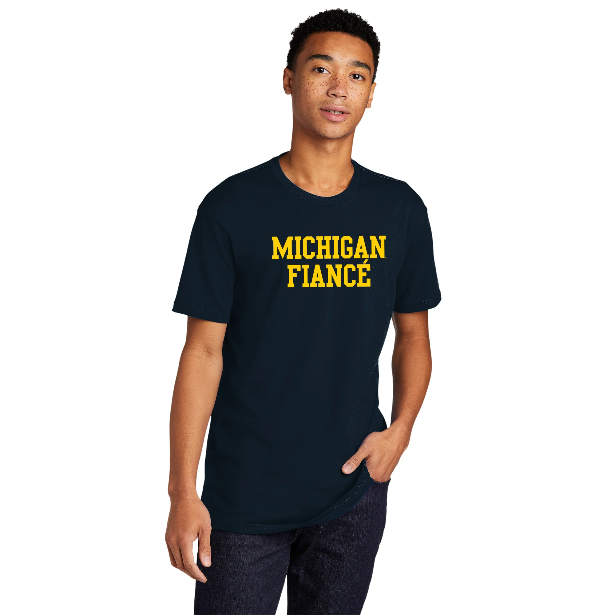 Michigan Fiance NLA T-Shirt - Midnight Navy - Image 3