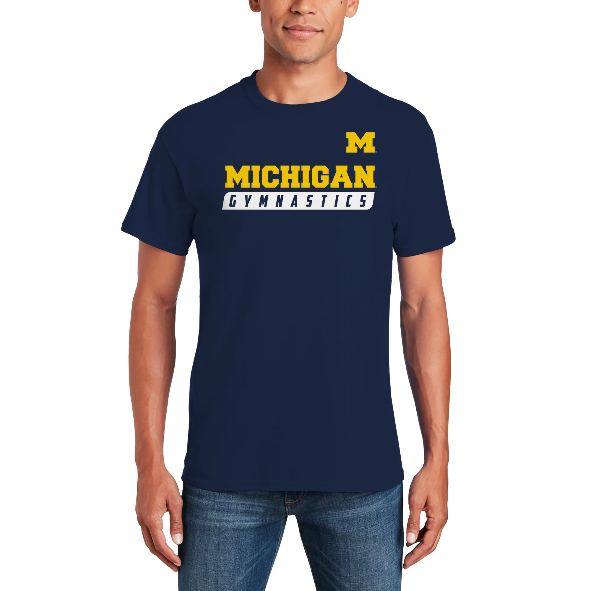 Michigan Gymnastics Slant T-Shirt - Image 4