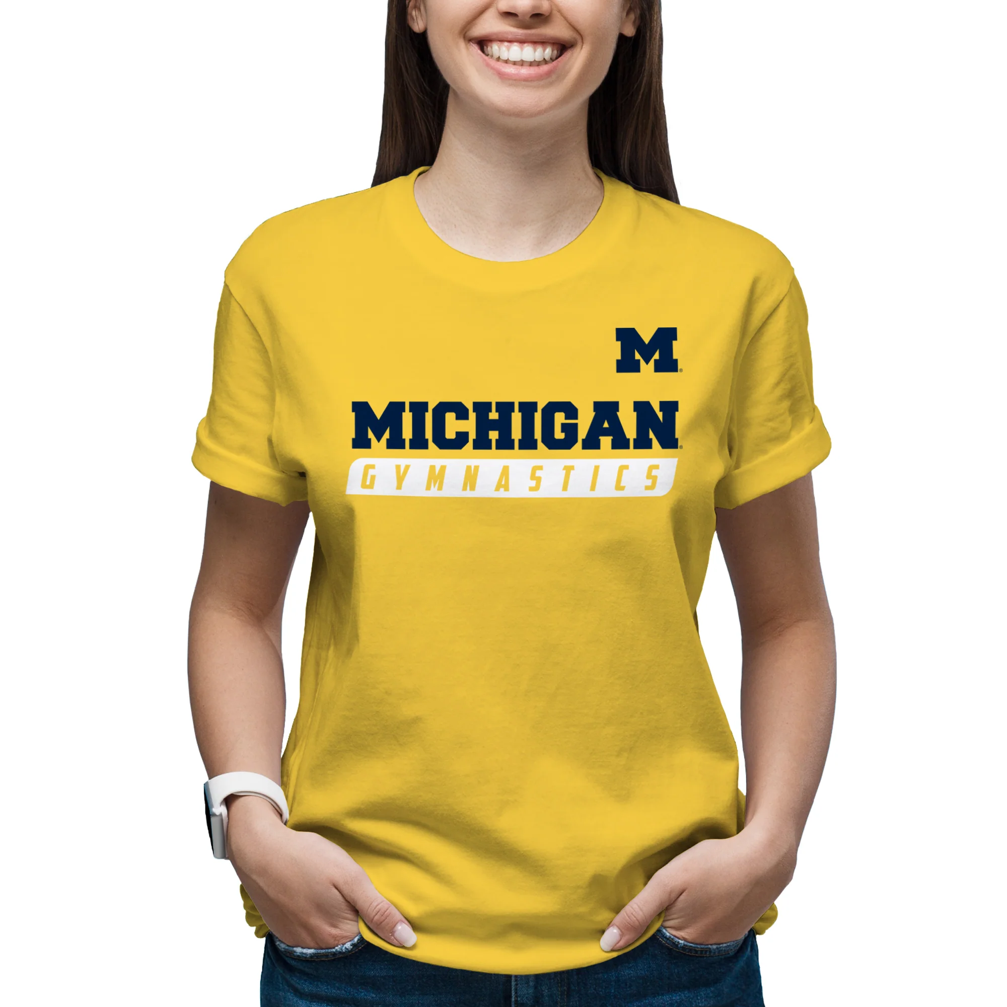 Michigan Gymnastics Slant T-Shirt - Image 8