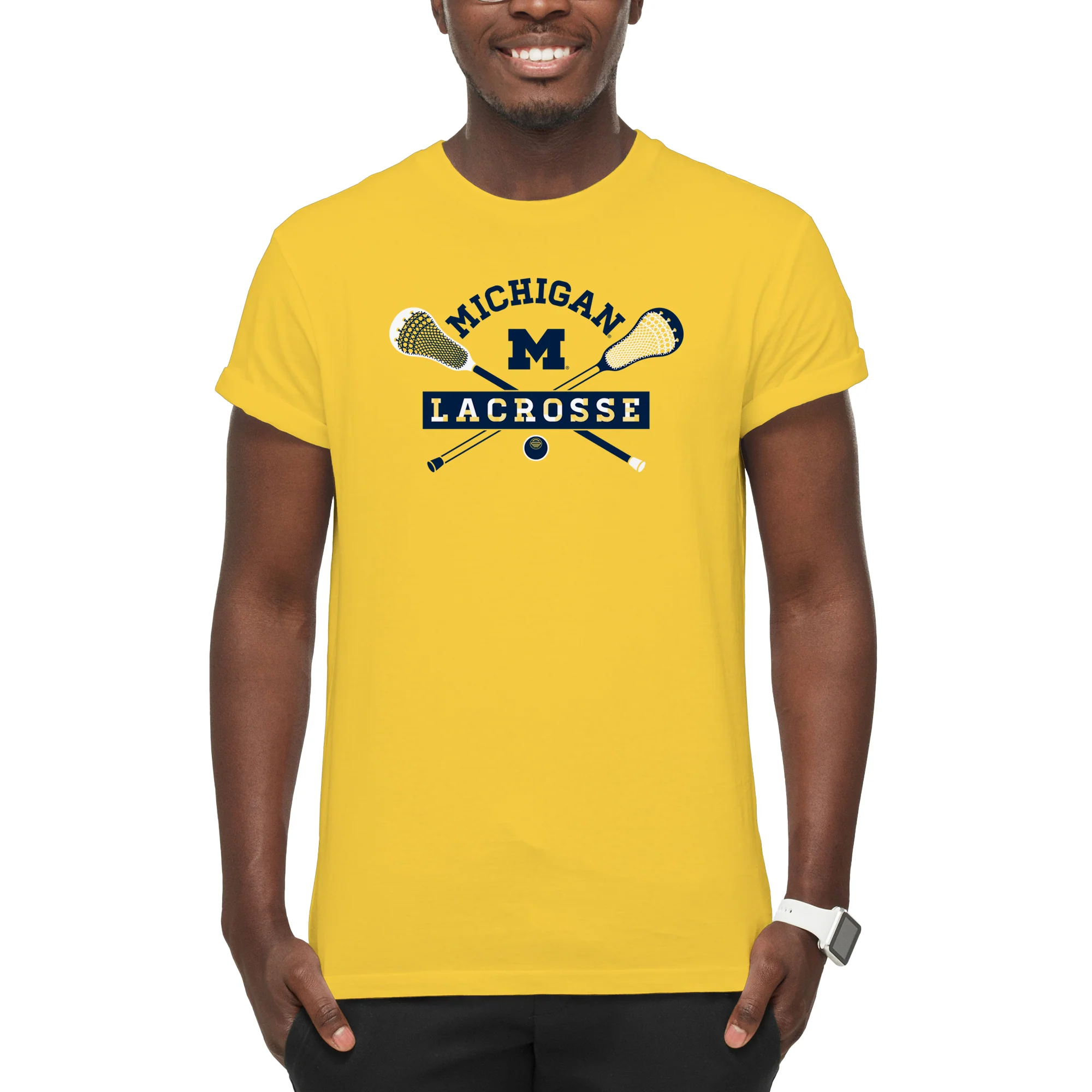 Michigan Lacrosse Emblem T-Shirt - Daisy - Image 3