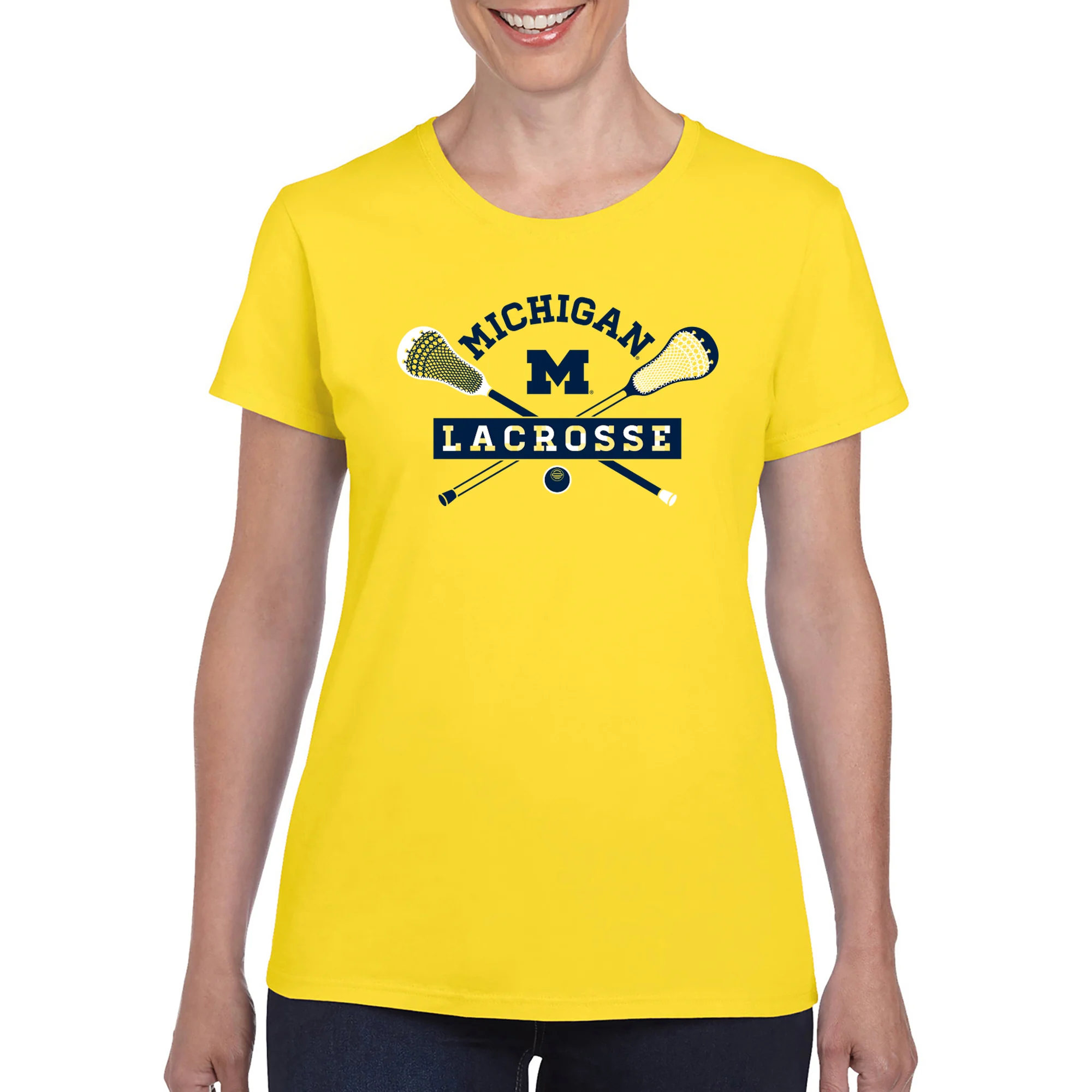 Michigan Lacrosse Emblem Women's T-Shirt - Daisy - Image 3