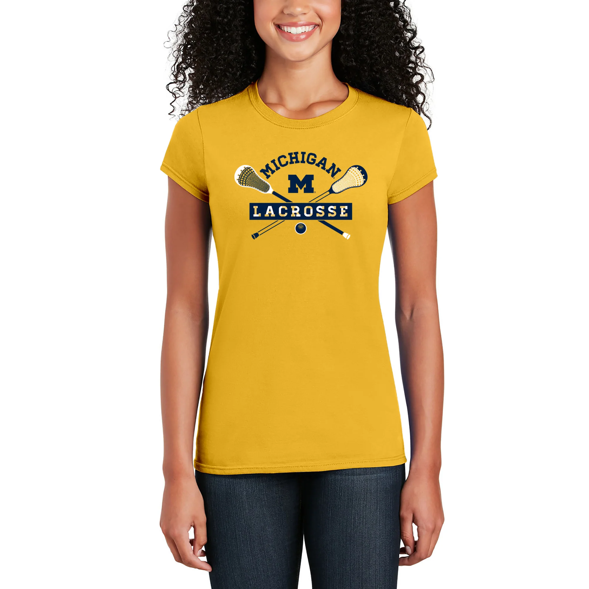 Michigan Lacrosse Emblem Women's T-Shirt - Daisy - Image 4