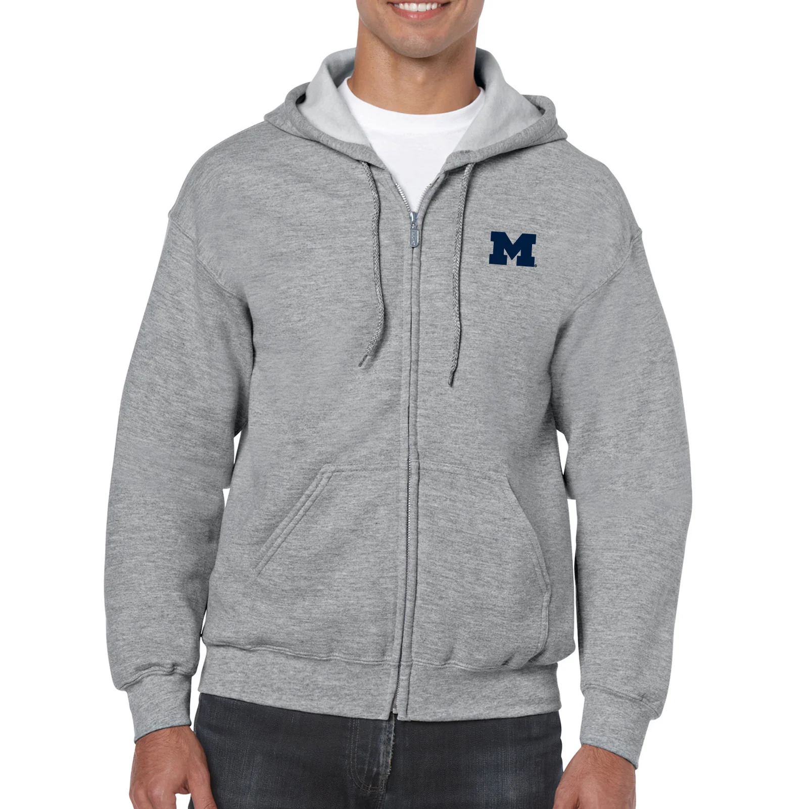 Michigan Primary Logo LC EMB Zip Hoodie - Image 5
