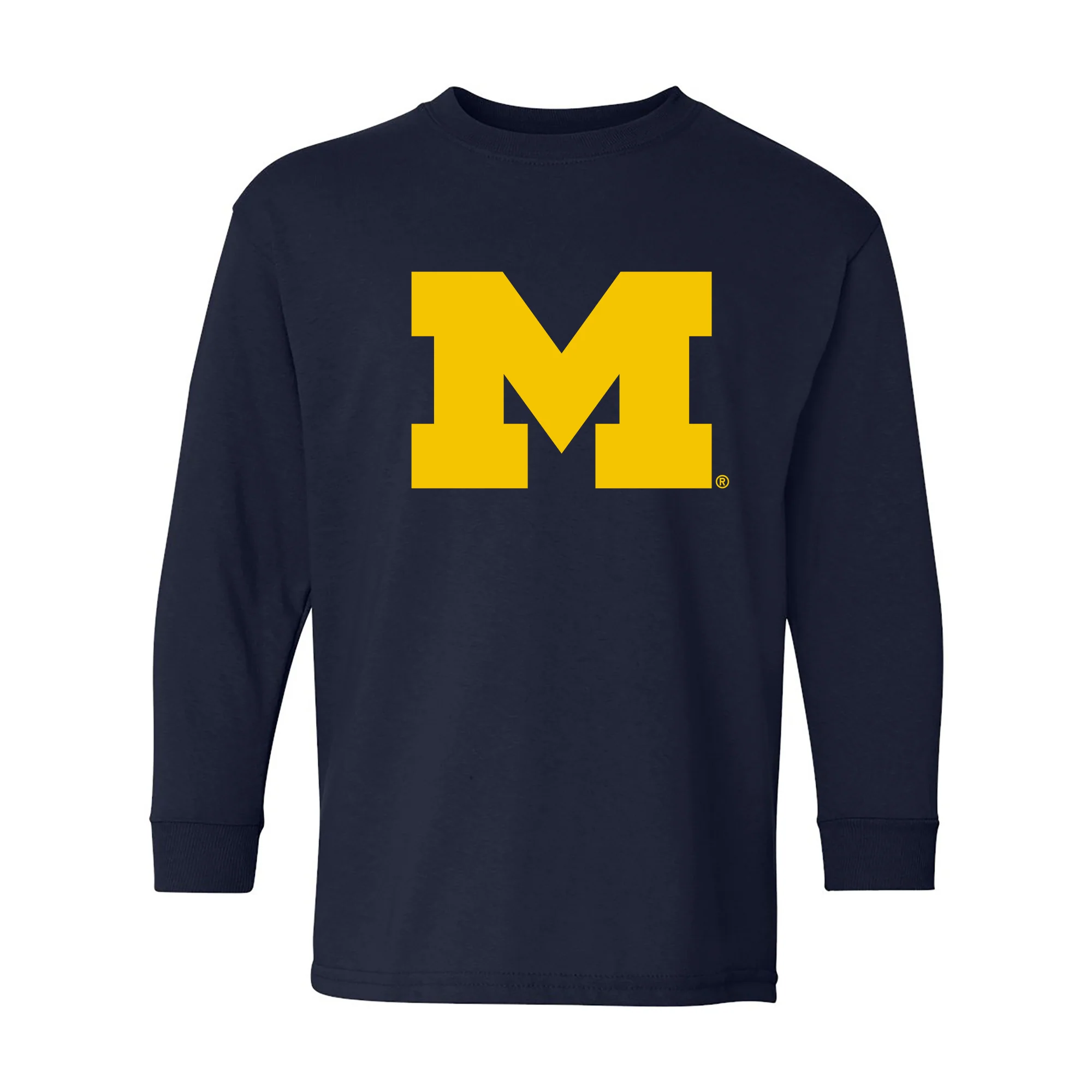 Michigan Primary Logo Youth Long Sleeve