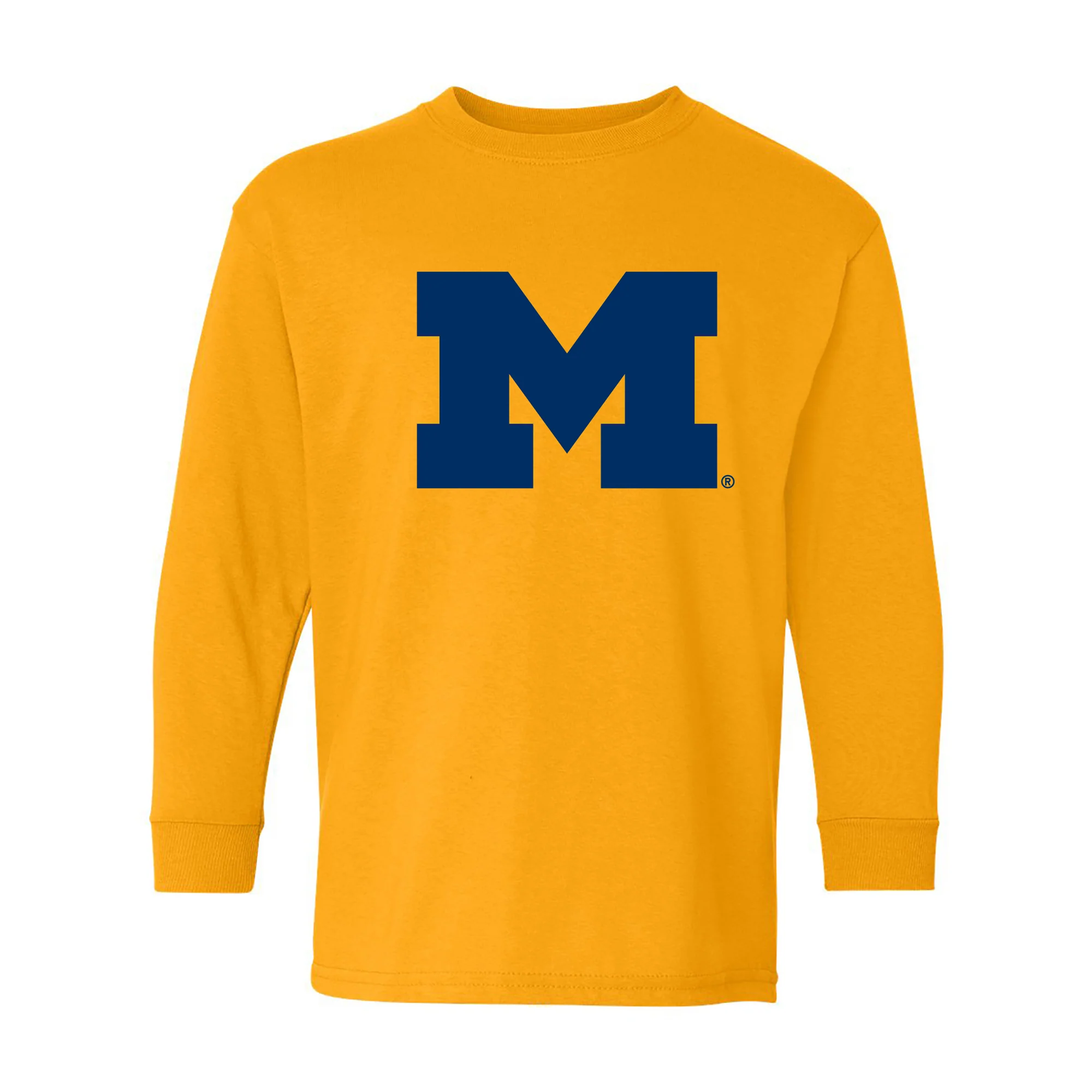 Michigan Primary Logo Youth Long Sleeve - Image 2