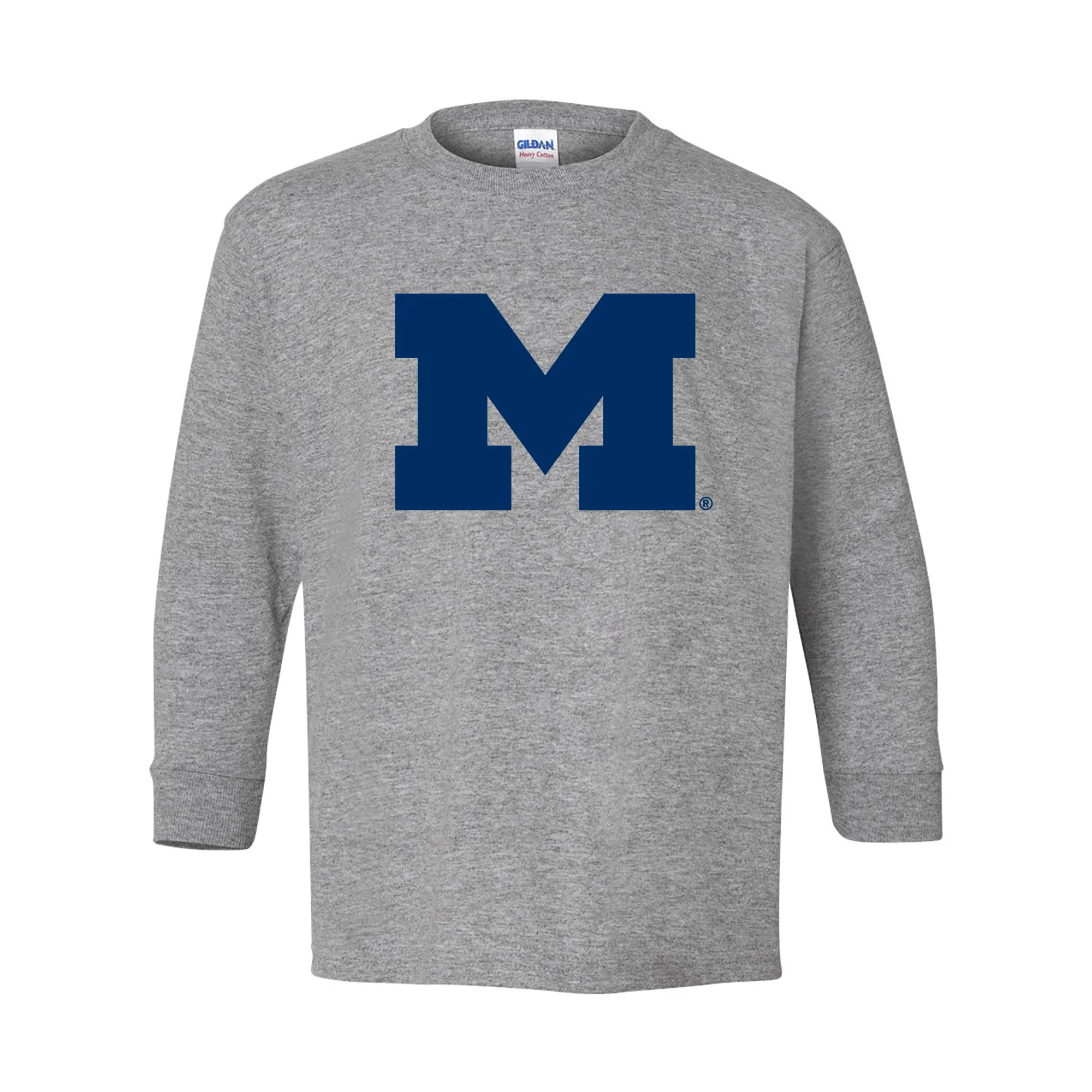 Michigan Primary Logo Youth Long Sleeve - Image 3