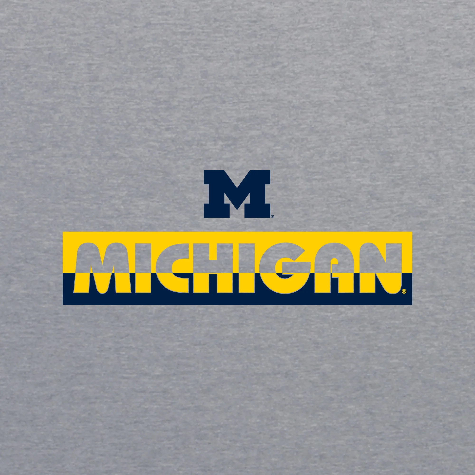 Michigan Split Bar NLA T-Shirt - Heather Grey - Image 2