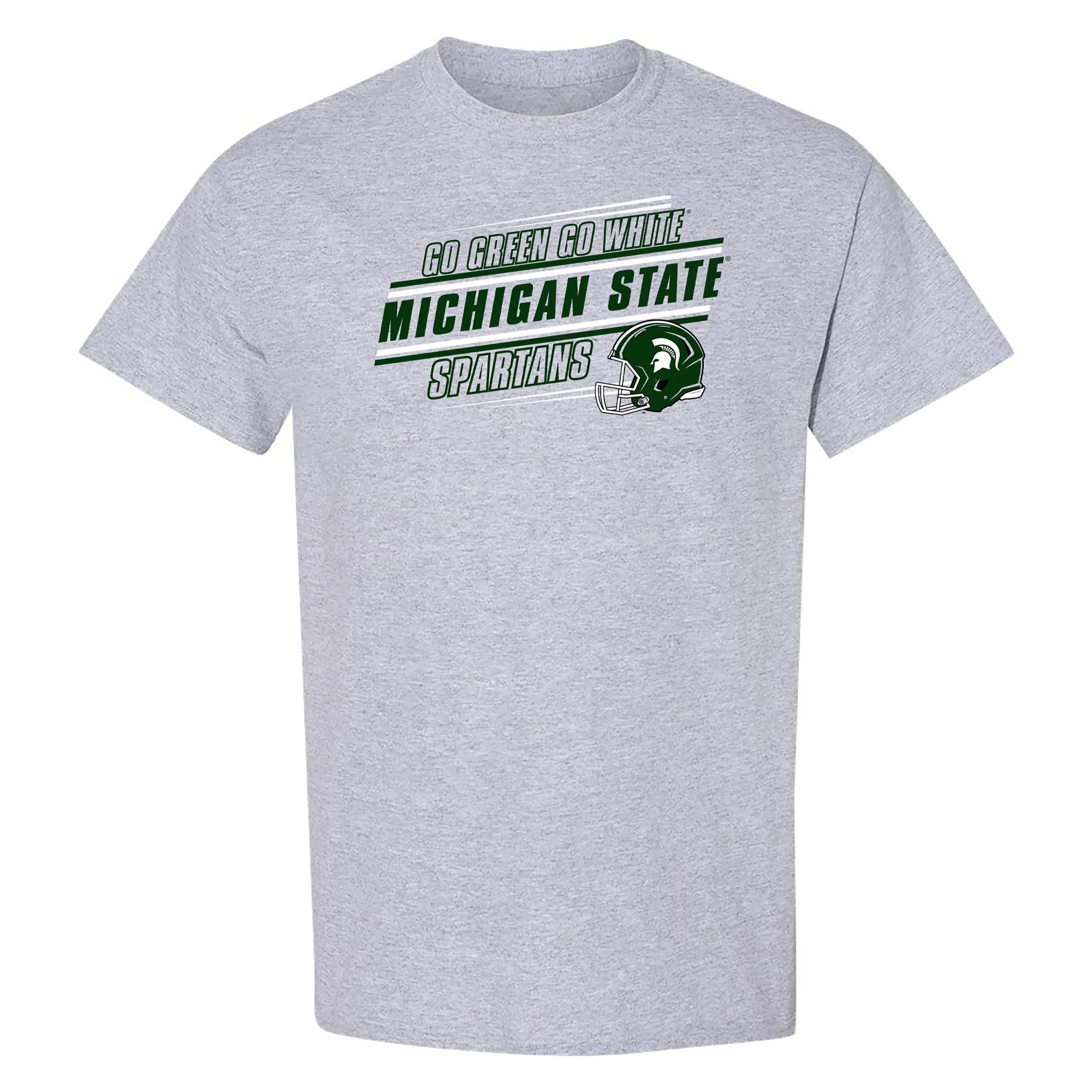 Michigan State Spartans Action Cheer T-Shirt - Sport Grey