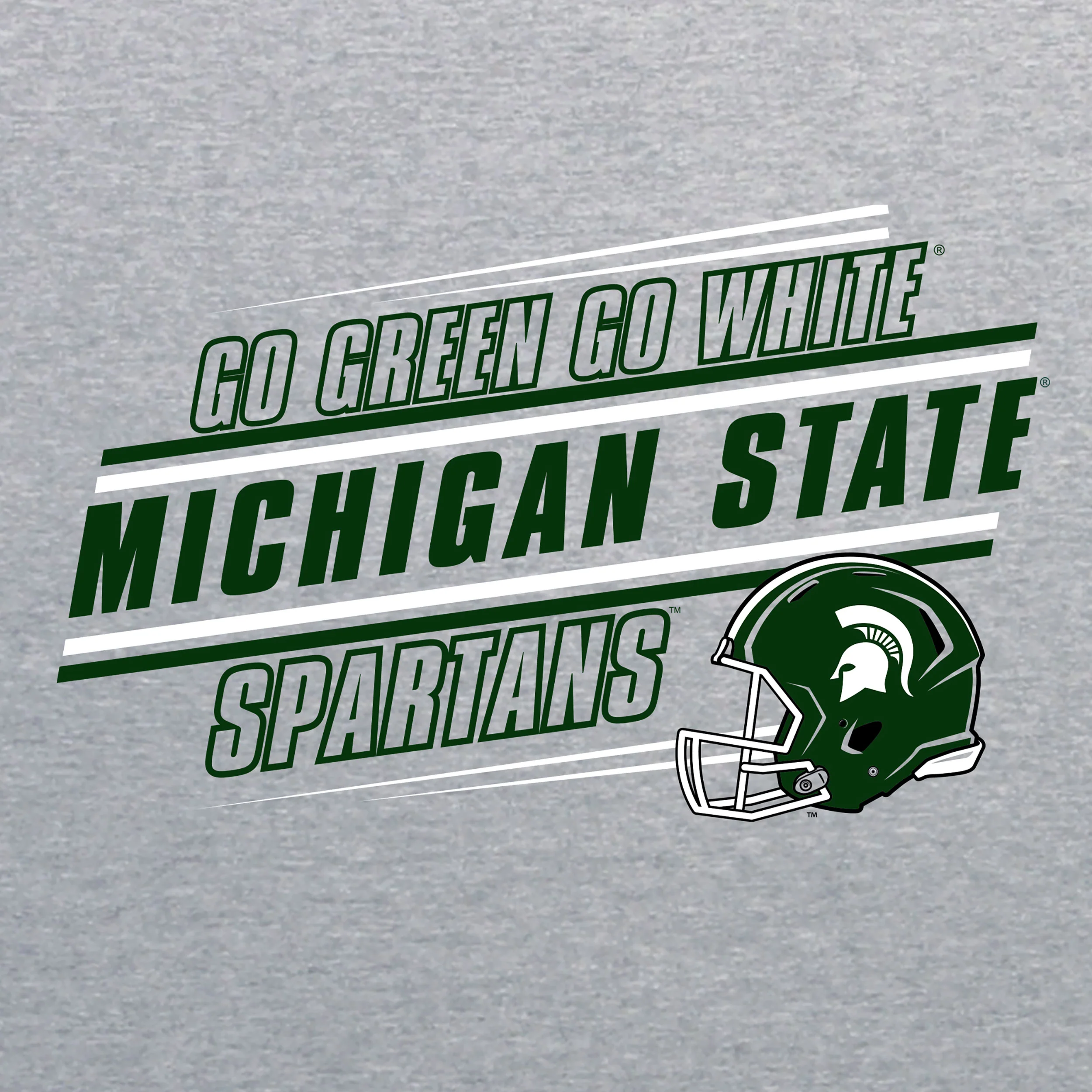 Michigan State Spartans Action Cheer T-Shirt - Sport Grey - Image 2
