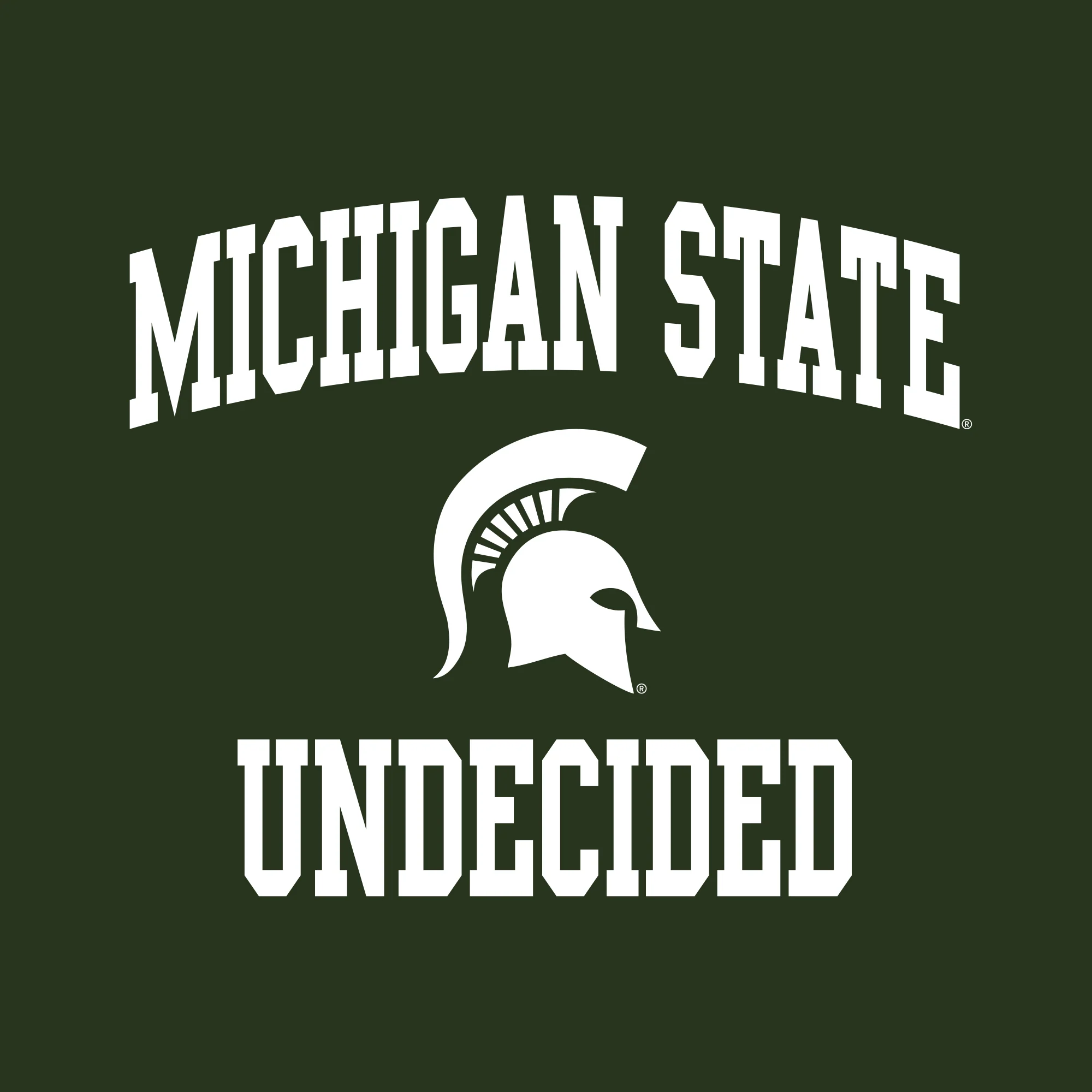 Michigan State University Spartans Arch Logo Undecided Short Sleeve T-Shirt - Forest - Image 2