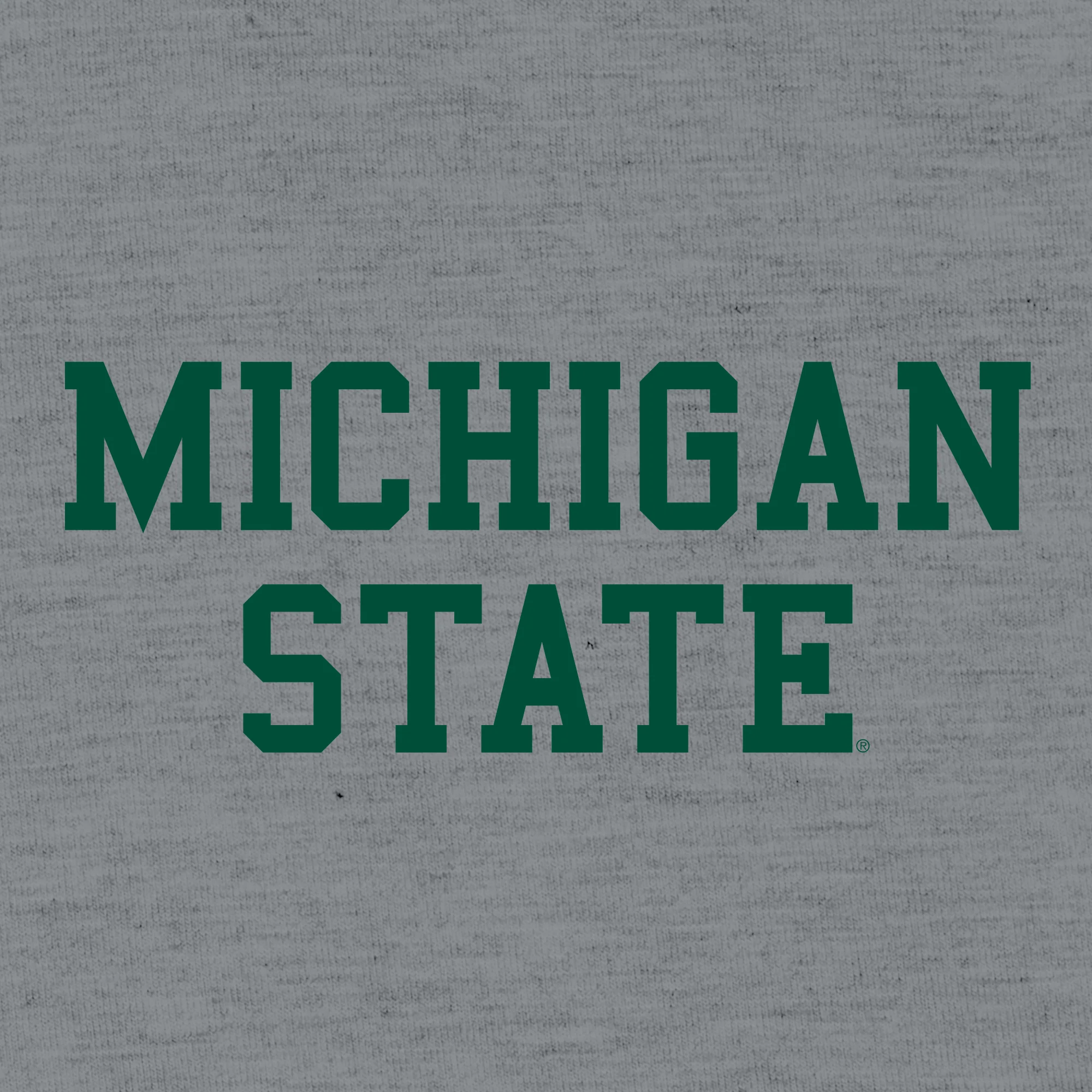 Michigan State University Spartans Basic Block Canvas Triblend T Shirt - Athletic Grey Triblend - Image 2