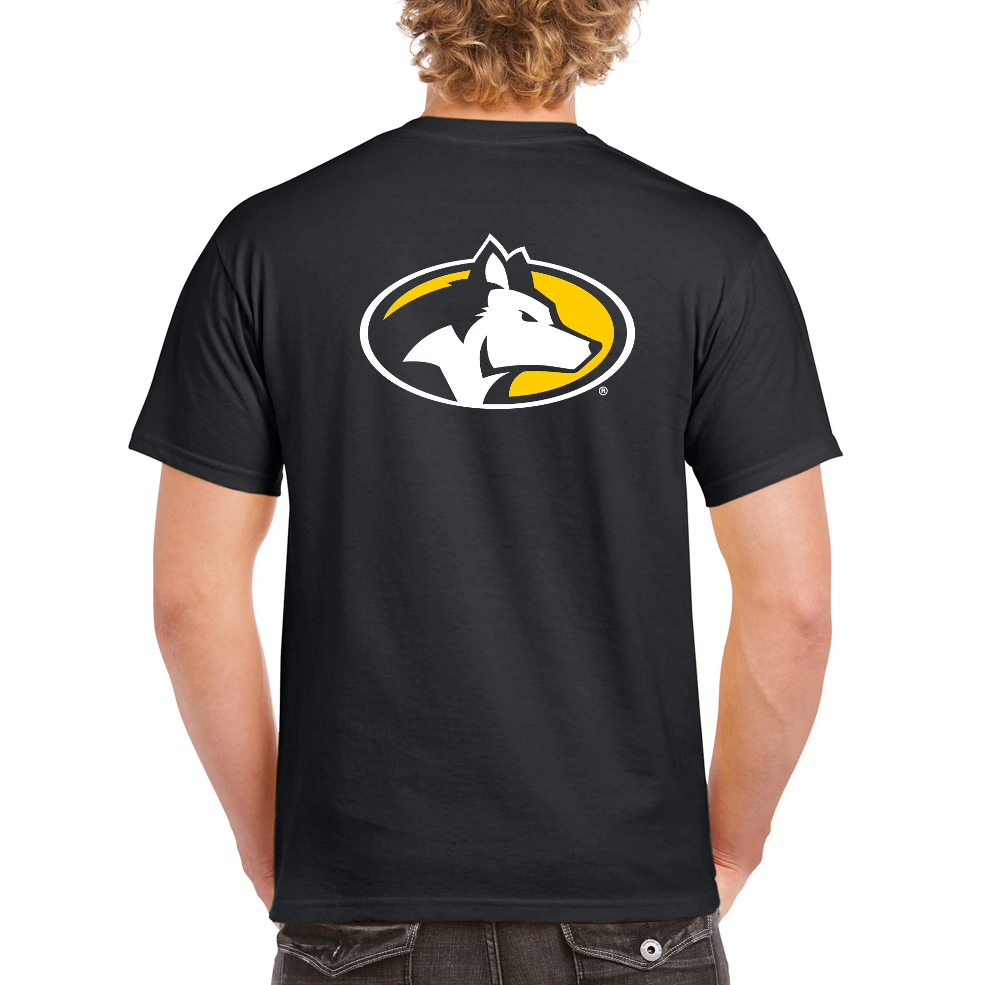 Michigan Tech Front Back Print T-Shirt - Black - Image 5