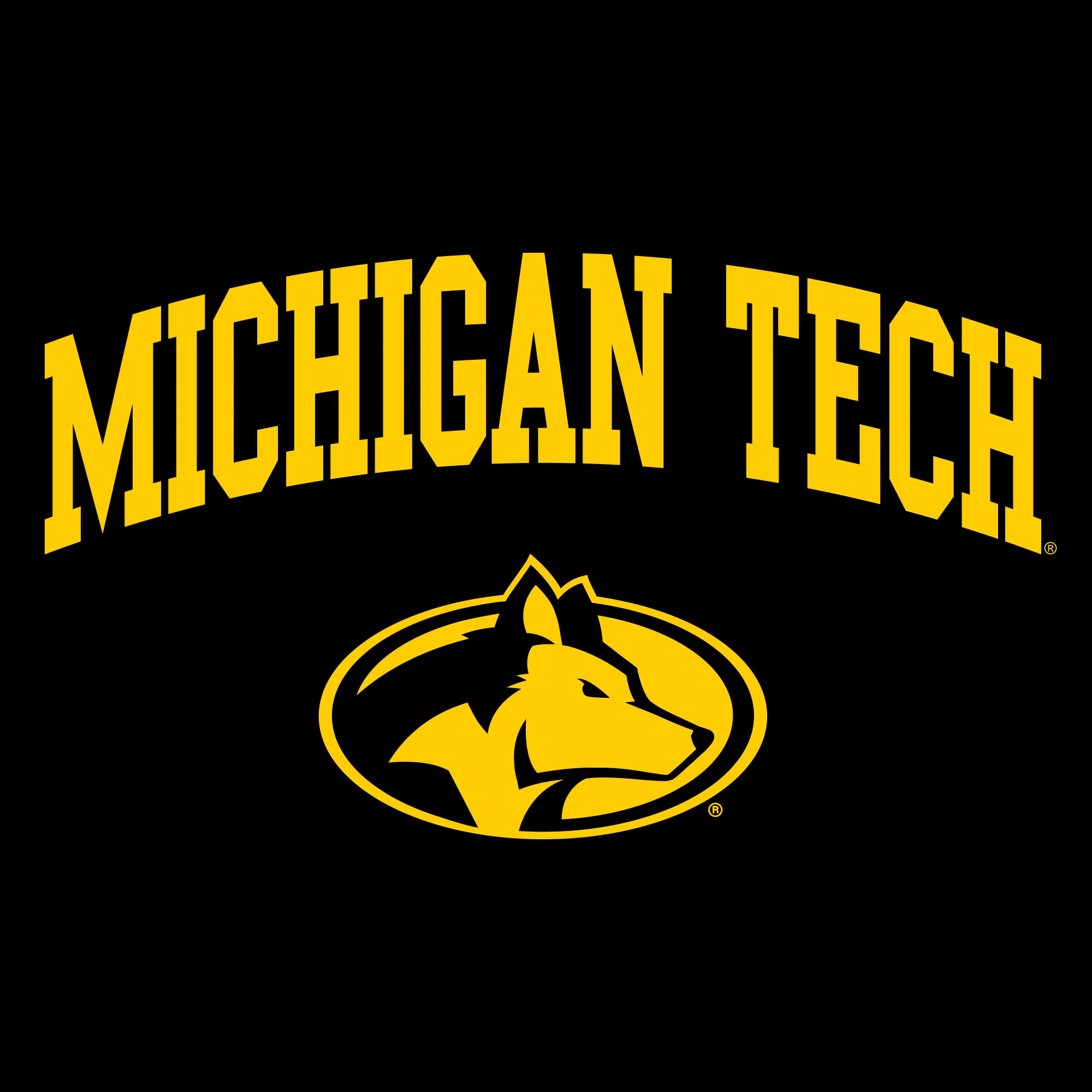 Michigan Technological University Huskies Arch Logo Cotton Youth T-Shirt - Black - Image 2