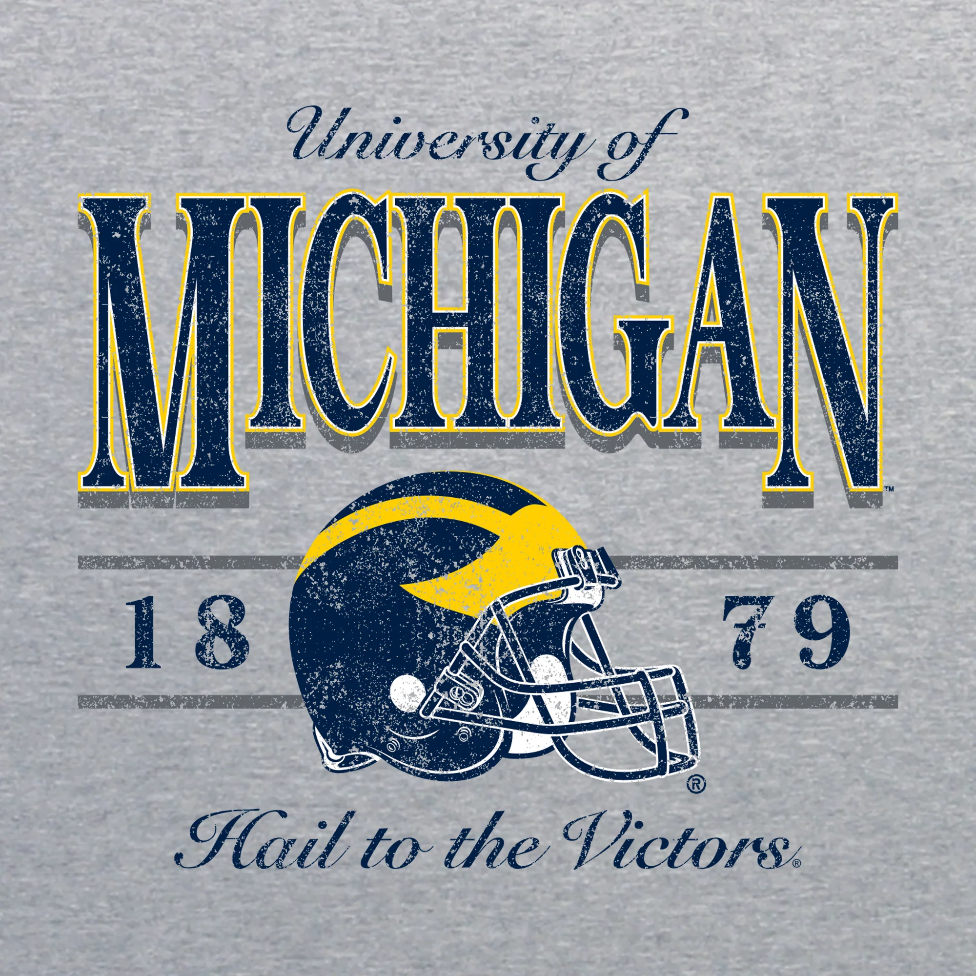 Michigan Timeless Triumph JA BTB Fleece Crewneck - Oxford - Image 2