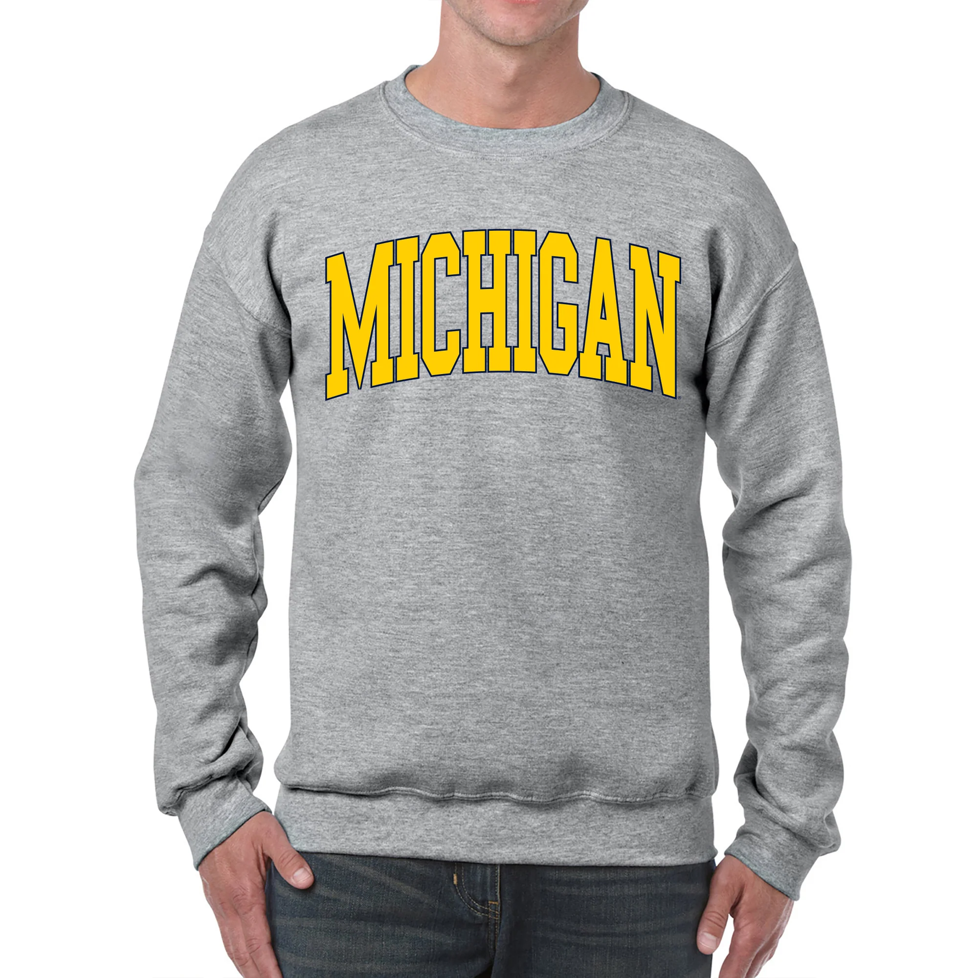 Michigan Wolverines Mega Arch Crewneck Sweatshirt - Image 7