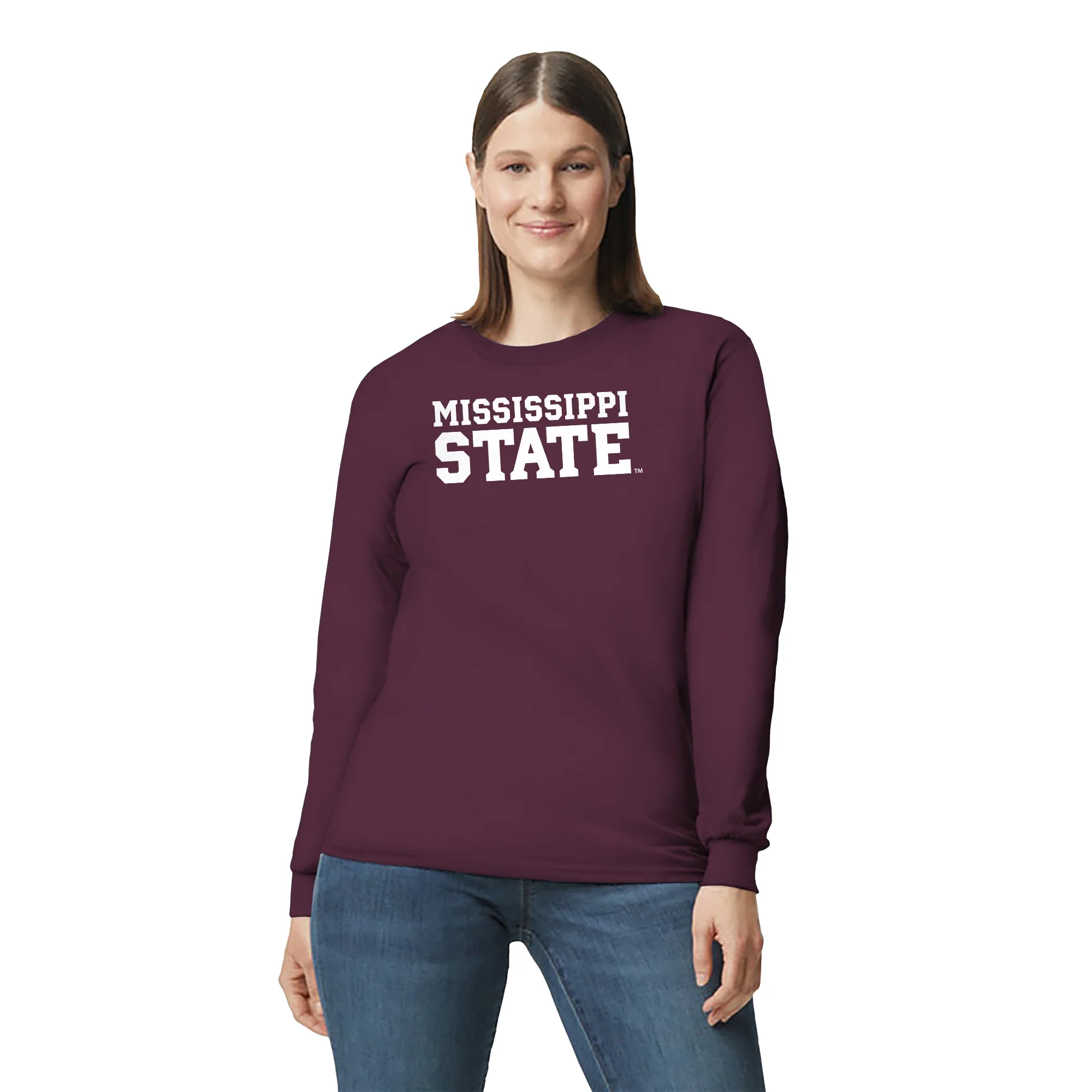 Mississippi State Basic Block Long Sleeve - Maroon - Image 4