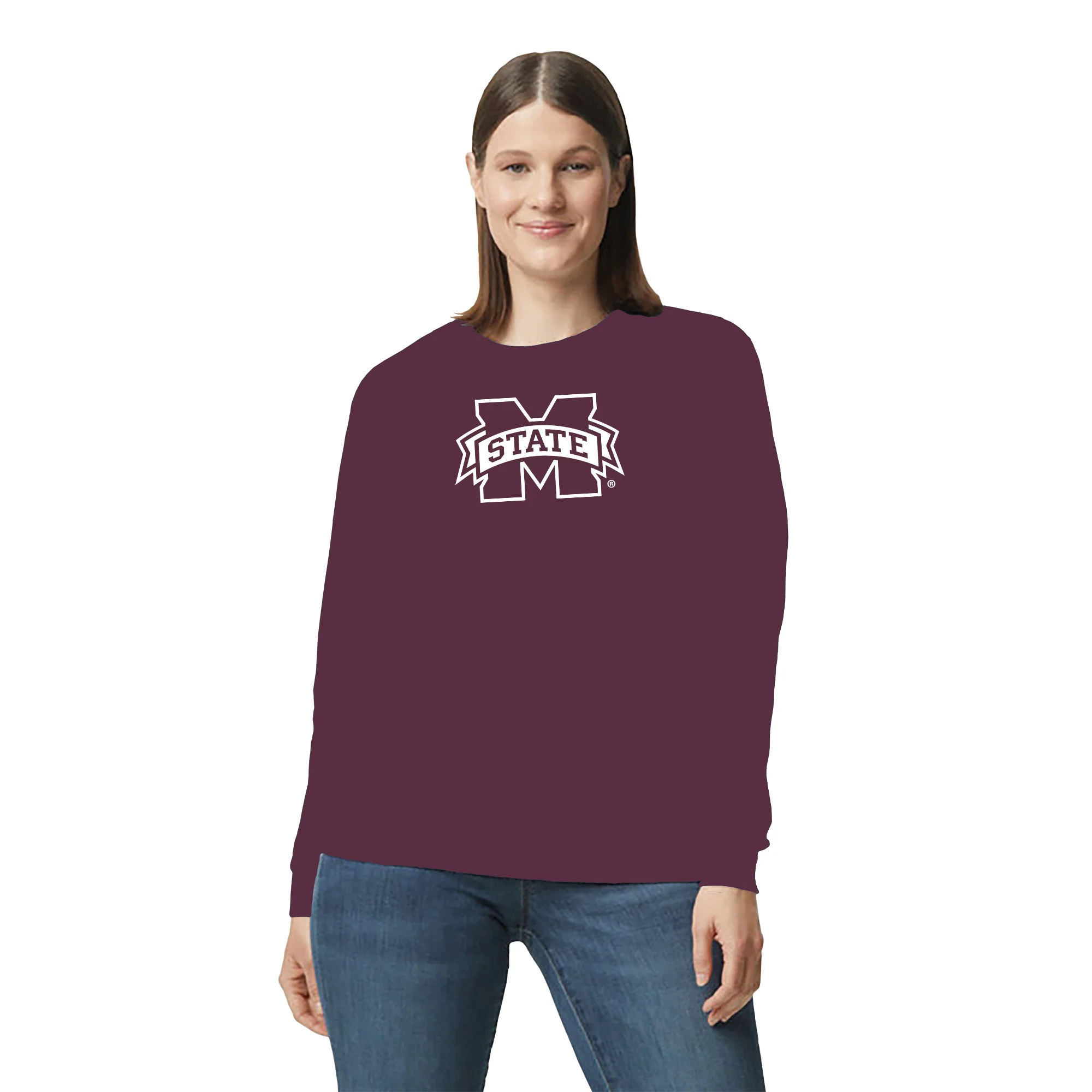 Mississippi State Bulldogs Primary Logo Long Sleeve T-Shirt - Maroon - Image 4