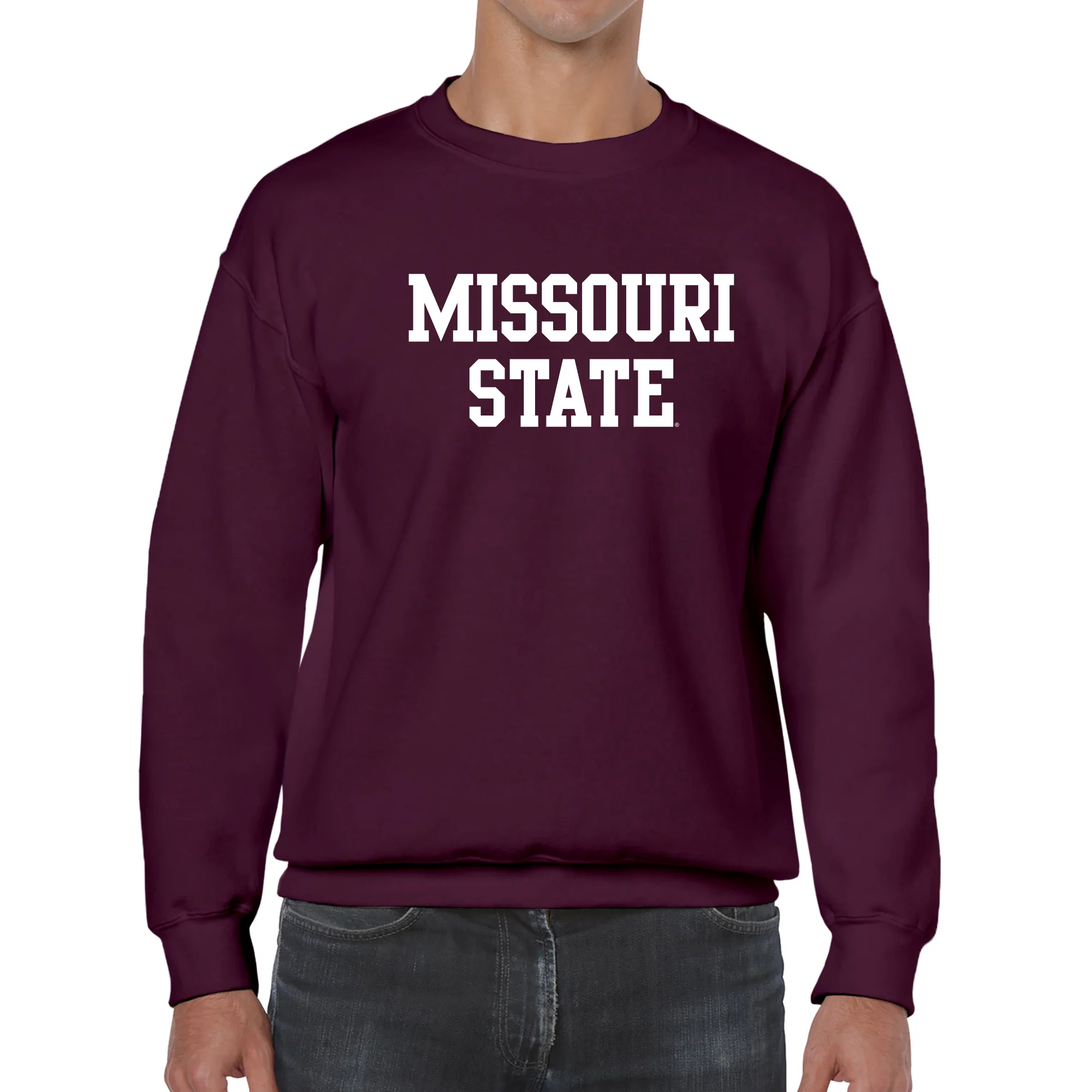Missouri State Bears Basic Block Crewneck - Maroon - Image 3