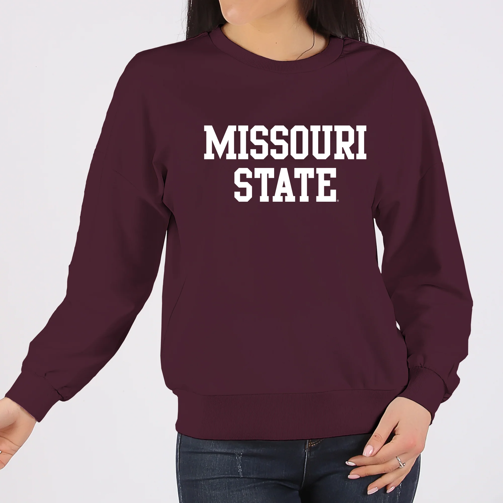 Missouri State Bears Basic Block Crewneck - Maroon - Image 4