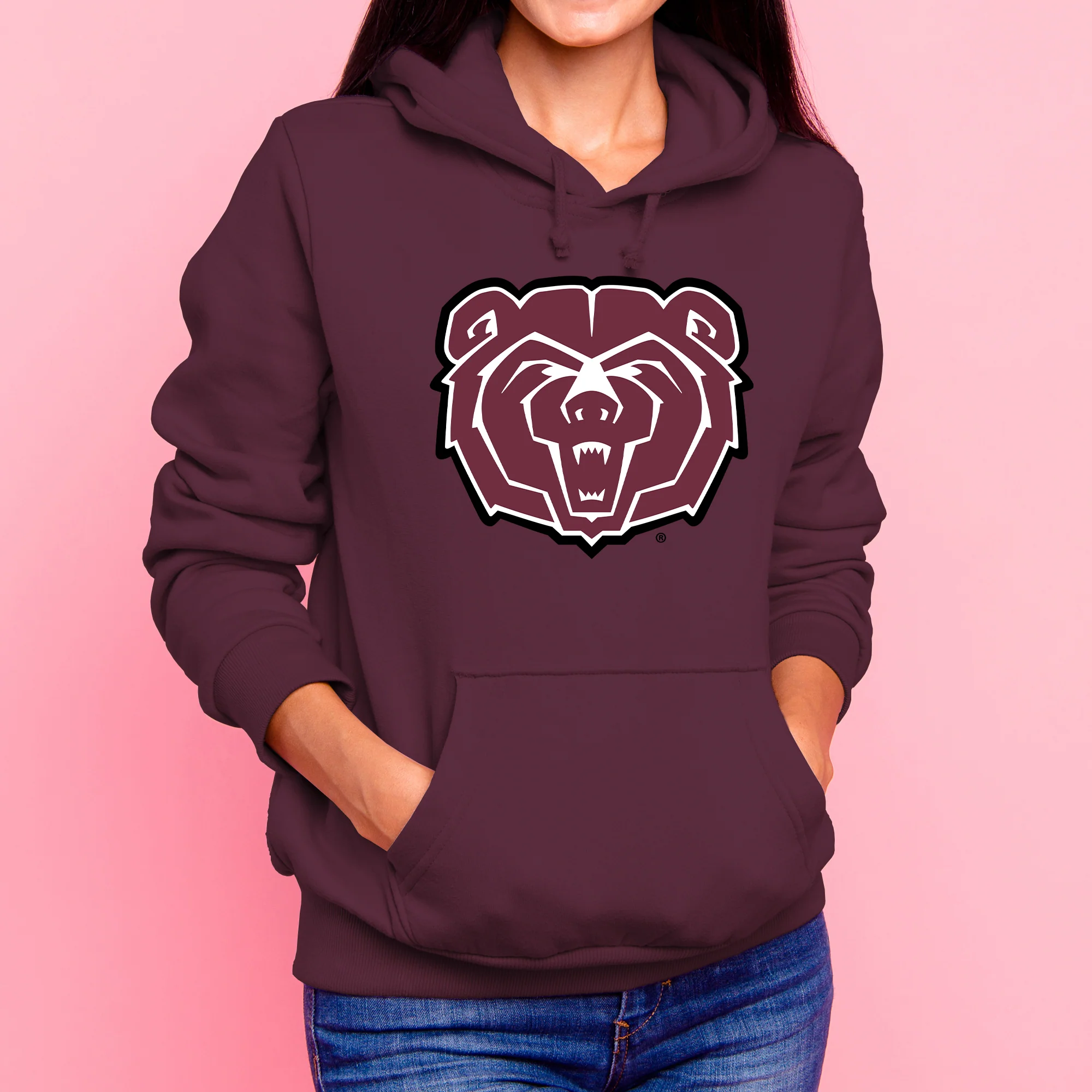 Missouri State Bears Primary Logo Hoodie - Maroon - Image 4