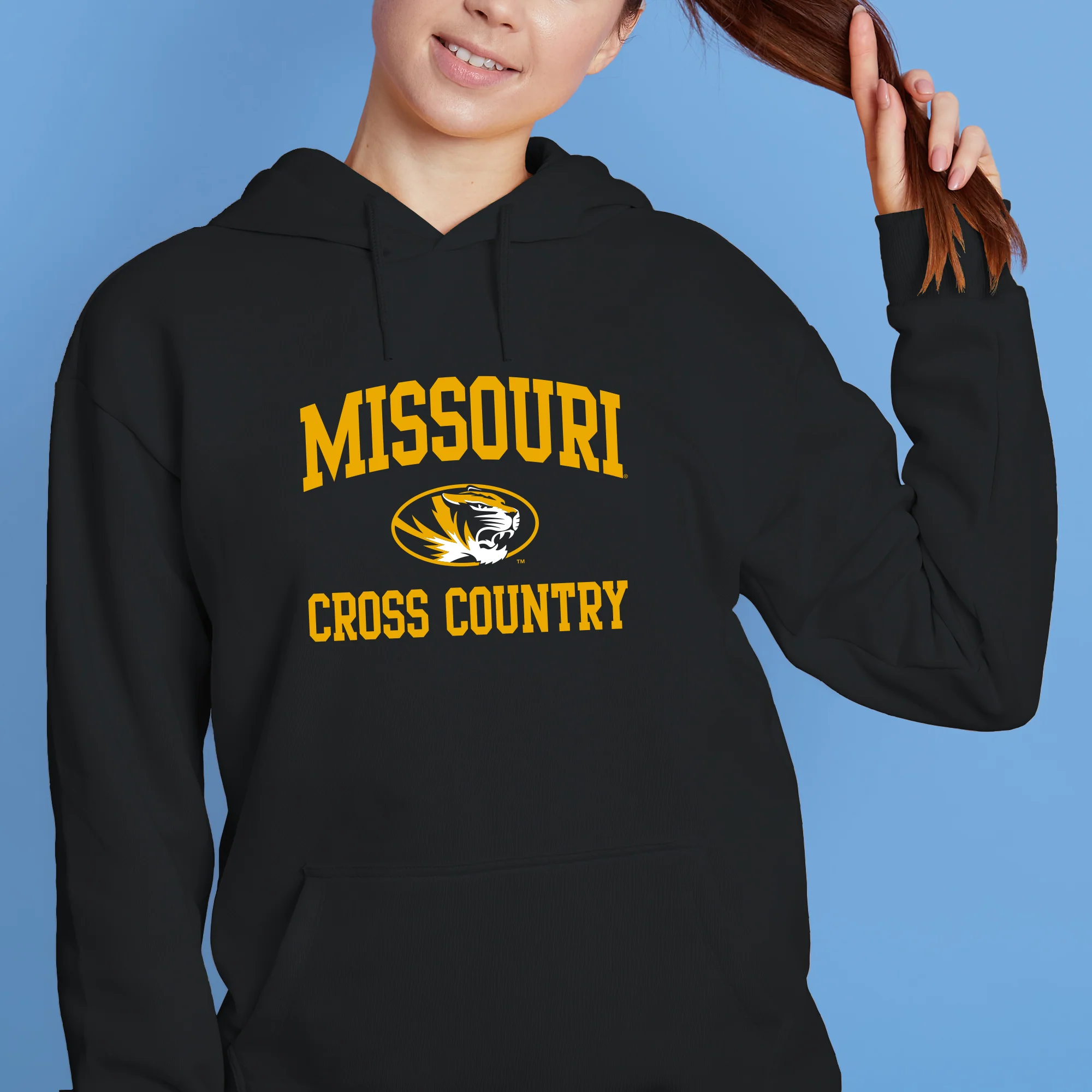 Missouri Tigers Arch Logo Cross Country Hoodie - Black - Image 4