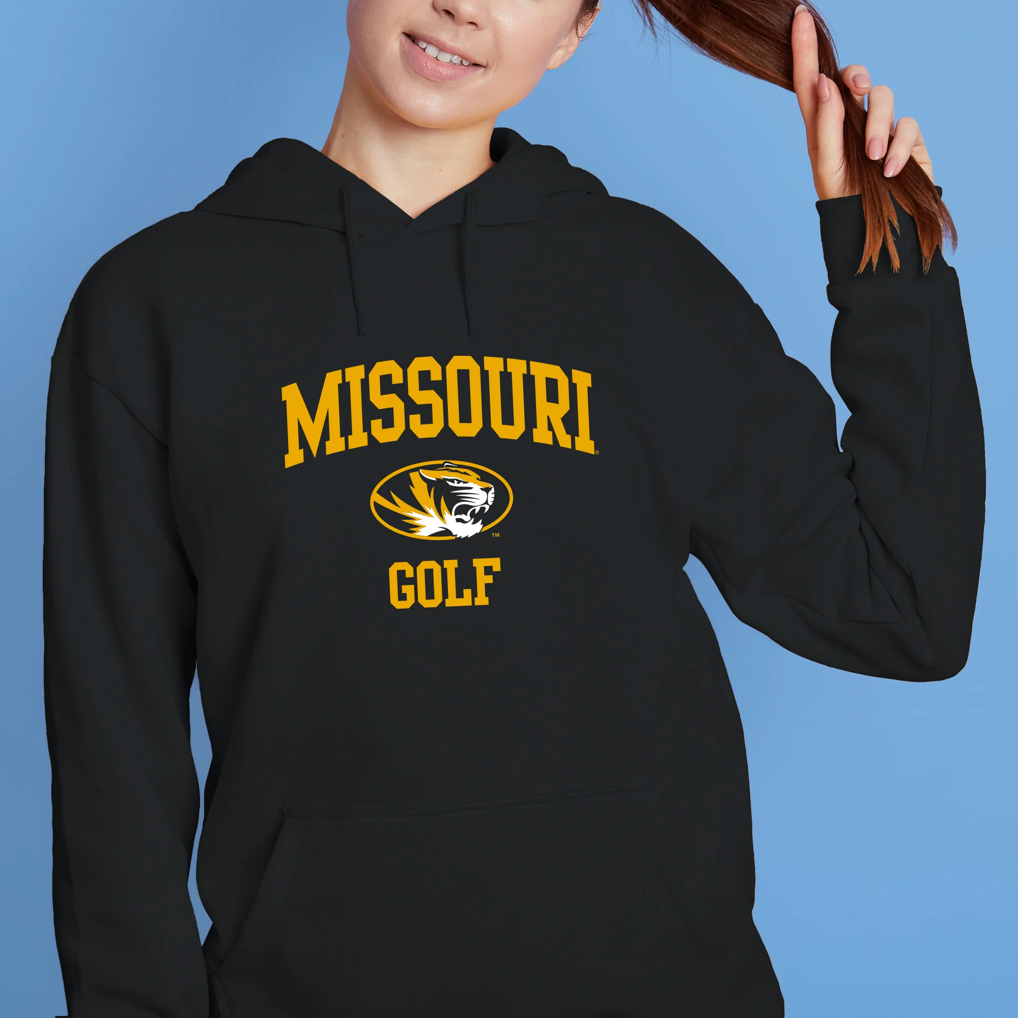 Missouri Tigers Arch Logo Golf Hoodie - Black - Image 4