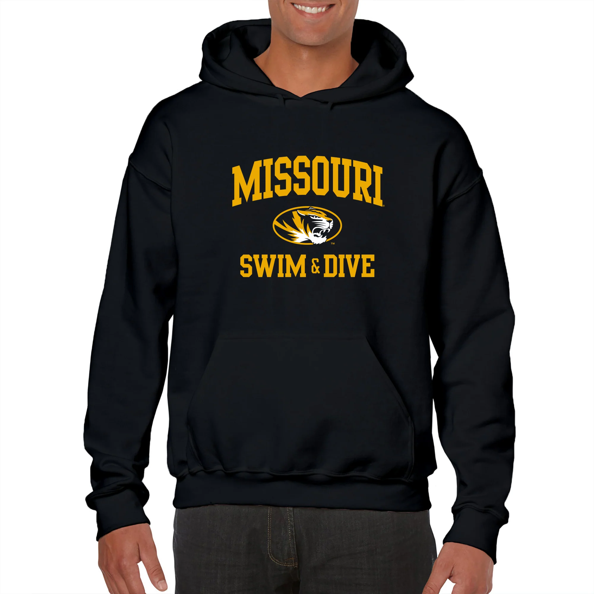 Missouri Tigers Arch Logo Swim & Dive Hoodie - Black - Image 3