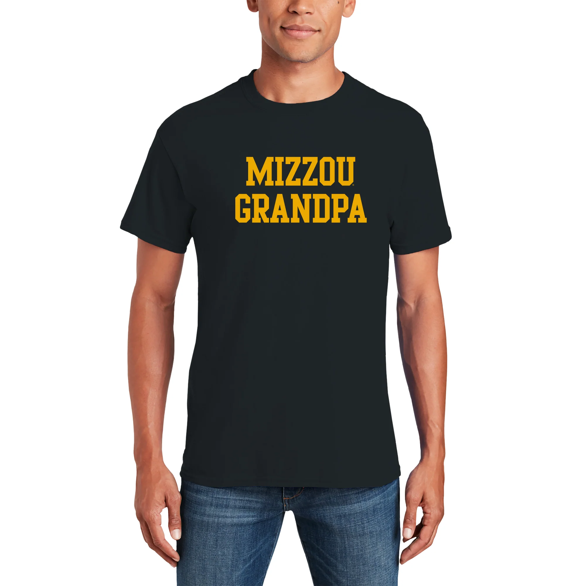 Missouri Tigers Basic Block Grandpa T-Shirt - Black - Image 3