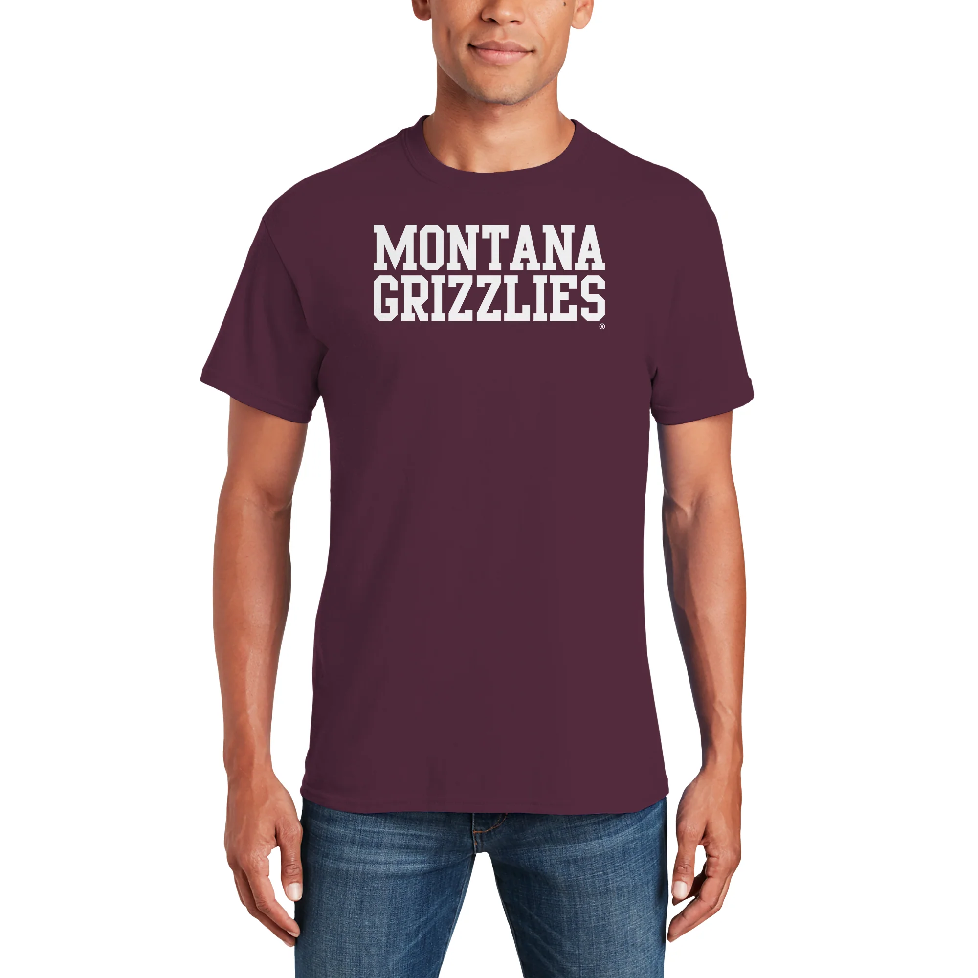 Montana Grizzlies Basic Block T-Shirt - Maroon - Image 3