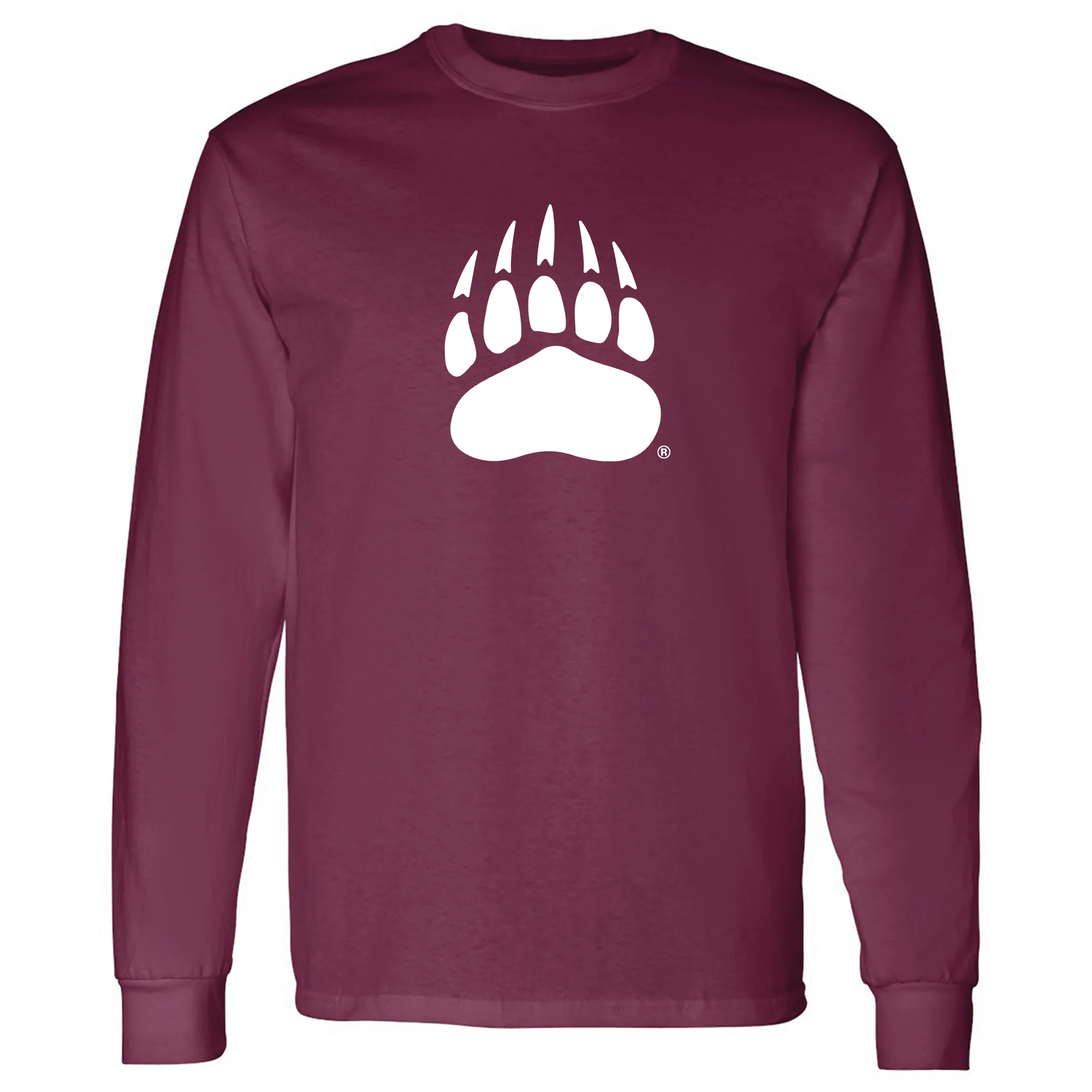 Montana Grizzlies Primary Logo Long Sleeve T-Shirt - Maroon