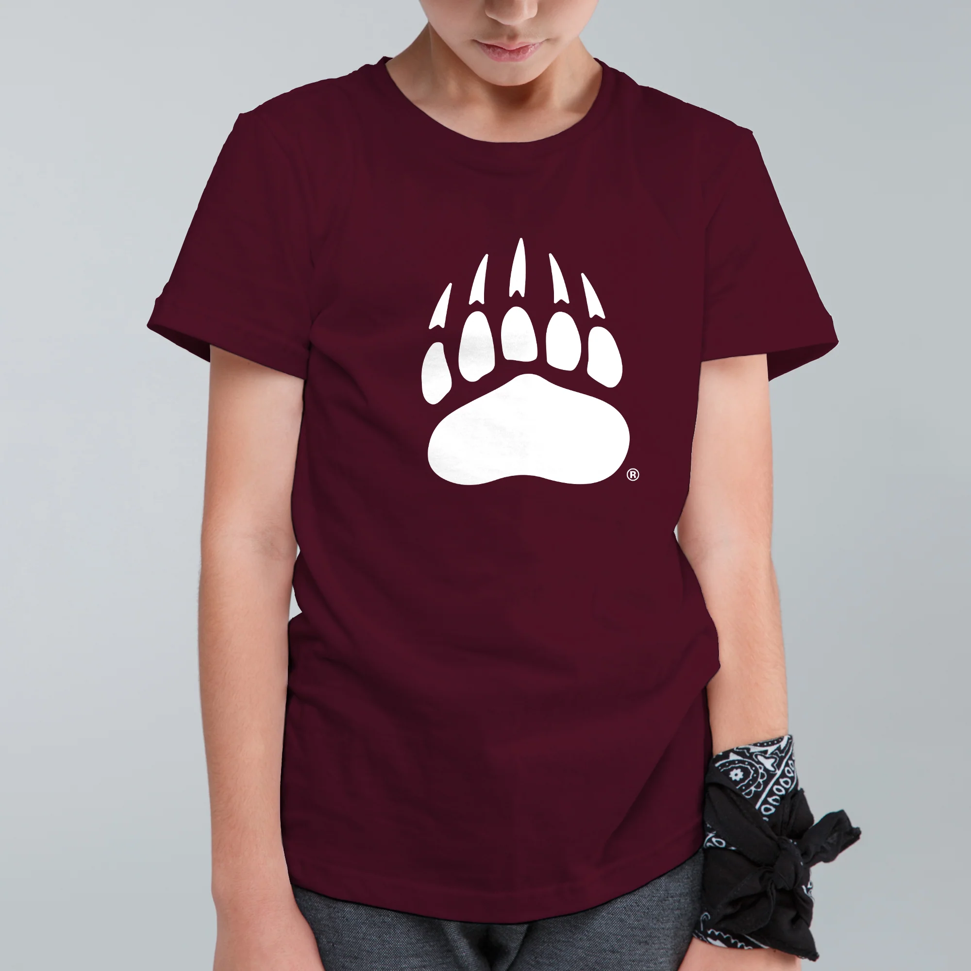 Montana Grizzlies Primary Logo Youth T-Shirt - Maroon - Image 3