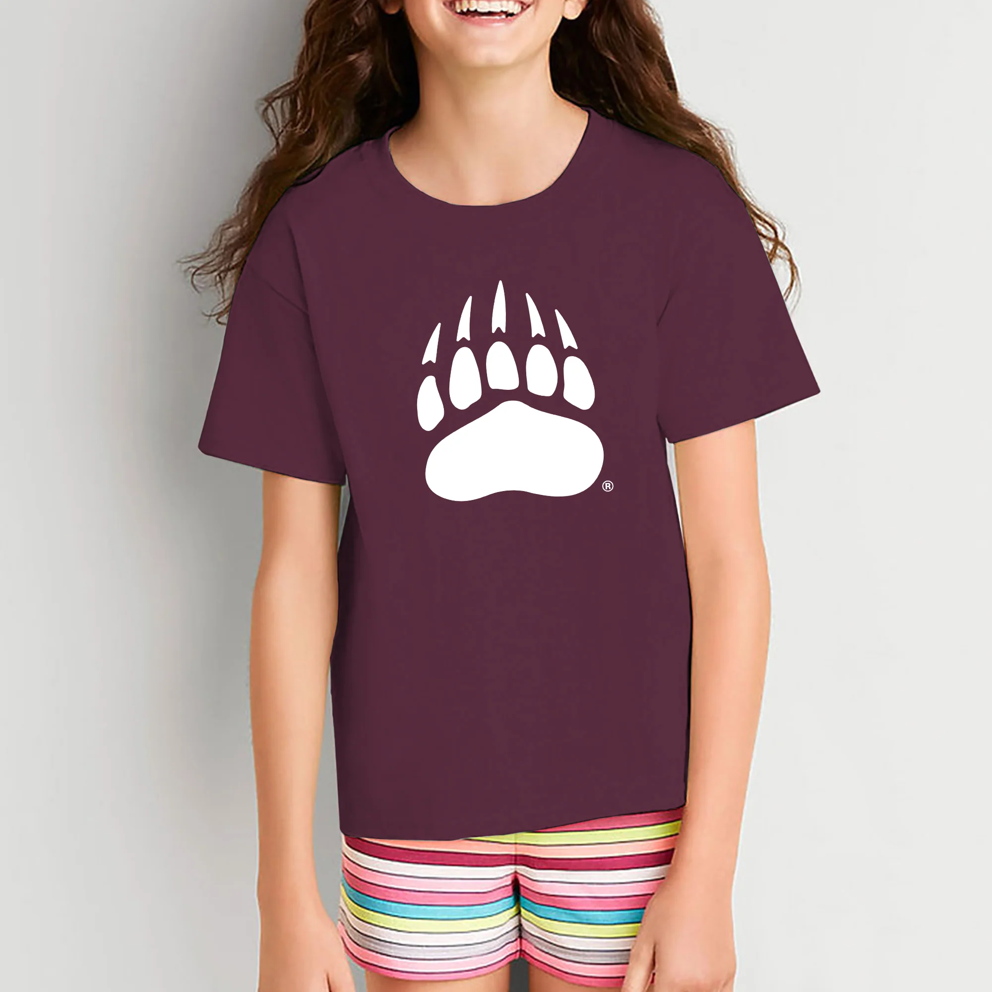 Montana Grizzlies Primary Logo Youth T-Shirt - Maroon - Image 4