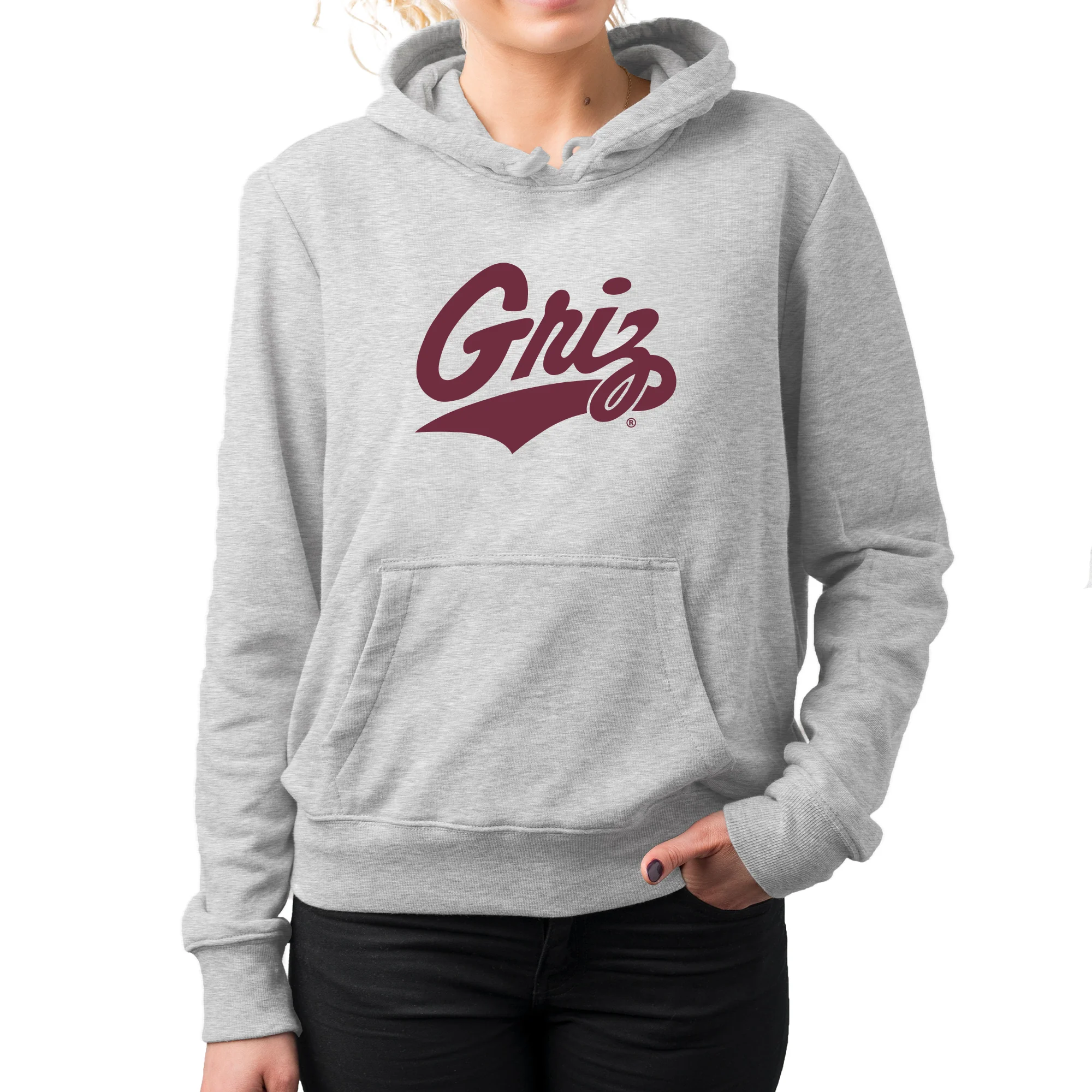 Montana Grizzlies Script Logo JA BTB Hoodie - Oxford - Image 4