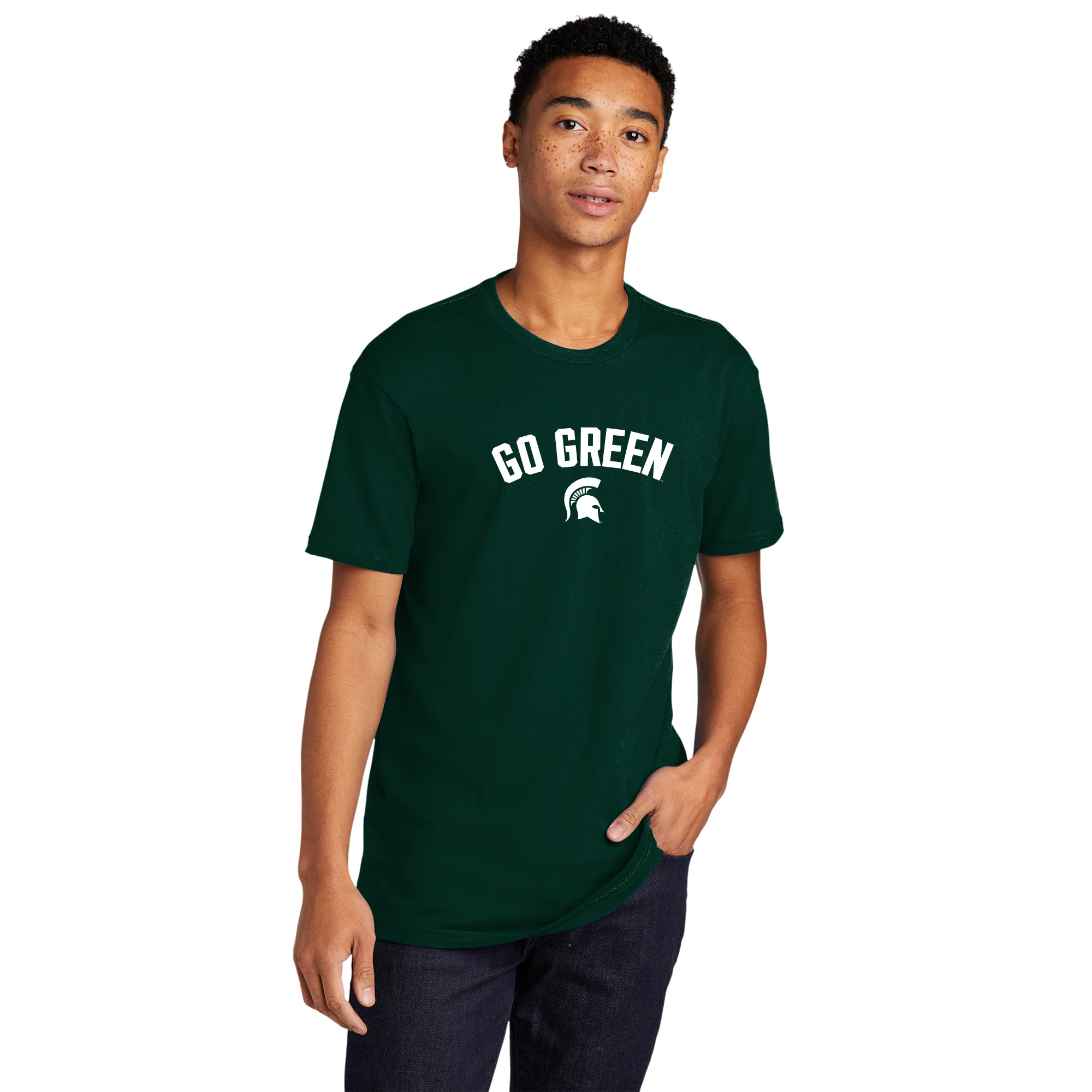 MSU Go Green Arc NLA T-Shirt - Forest - Image 3