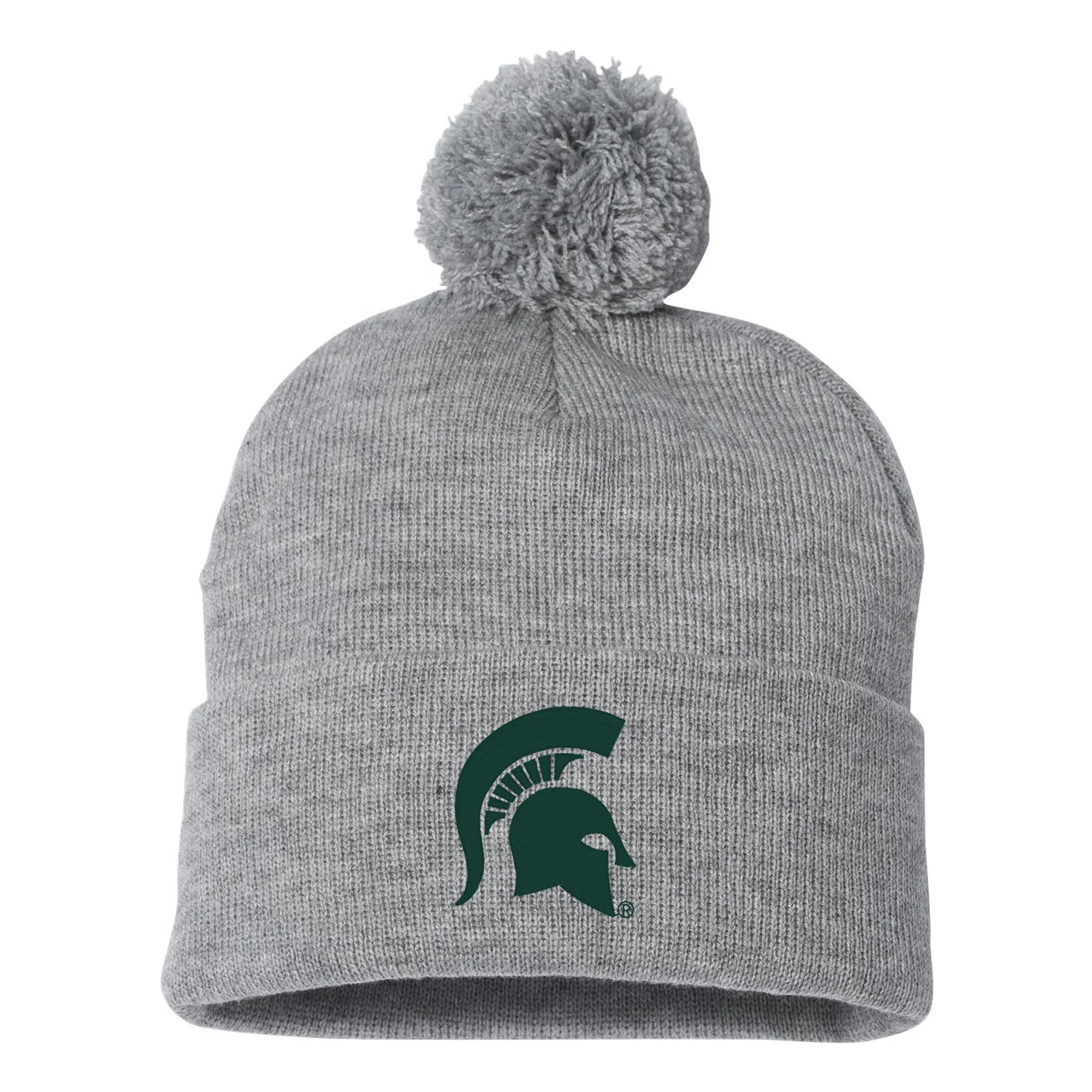 MSU Primary Logo Knit Pom Pom Beanie - Image 2