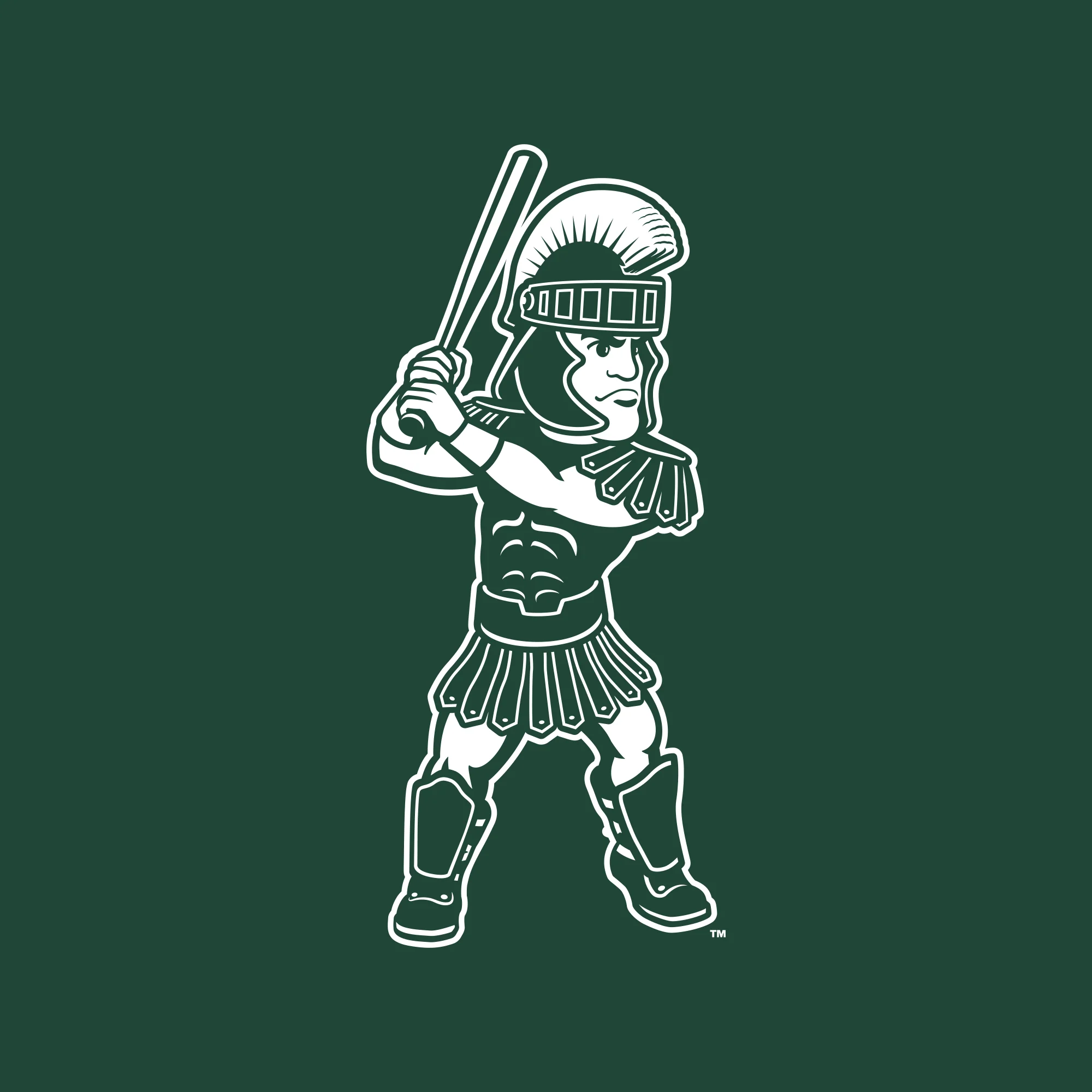 MSU Sparty Baseball Mascot Mark LC Zip Hoodie - Forest - Image 2