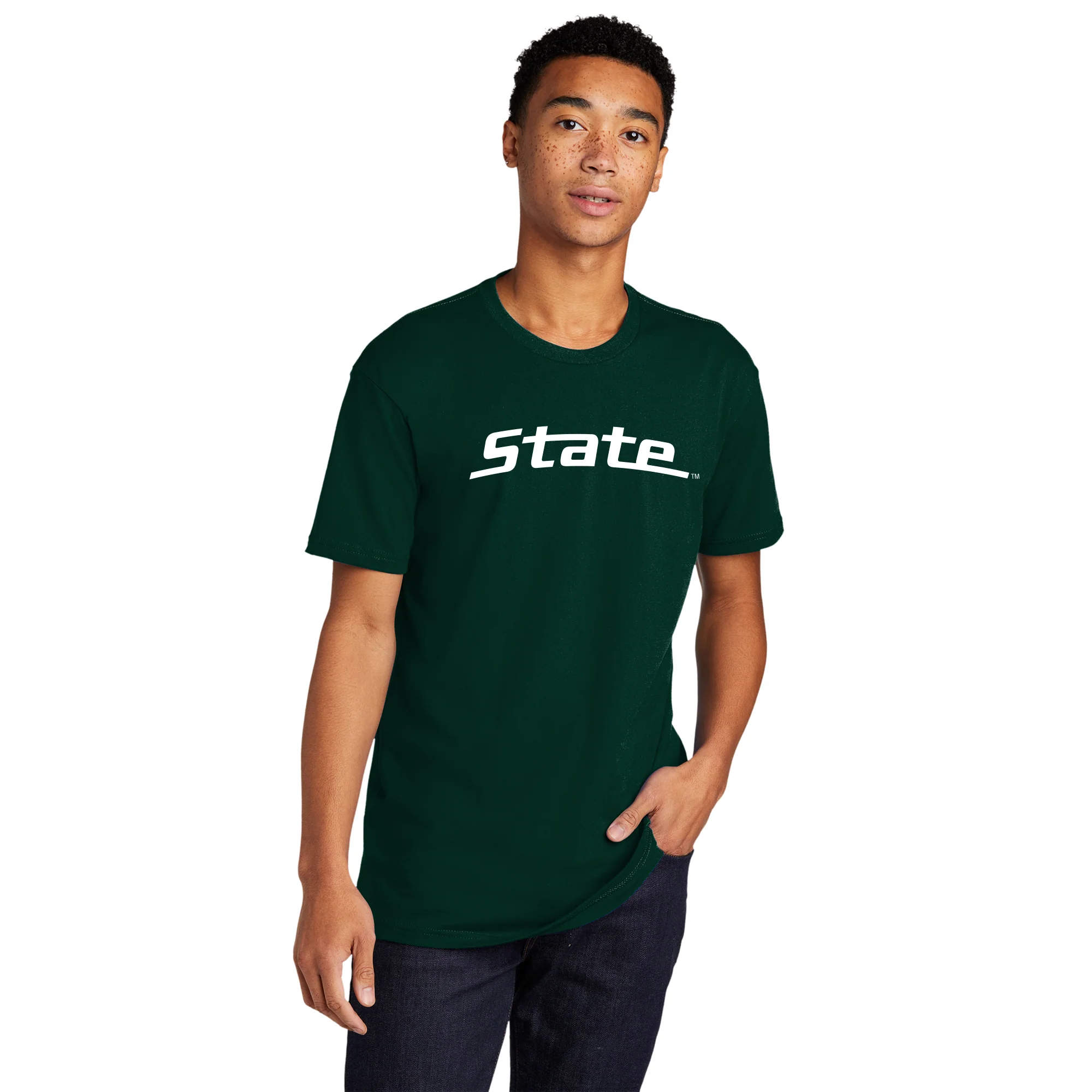 MSU State Wordmark NLA T-Shirt - Forest - Image 3