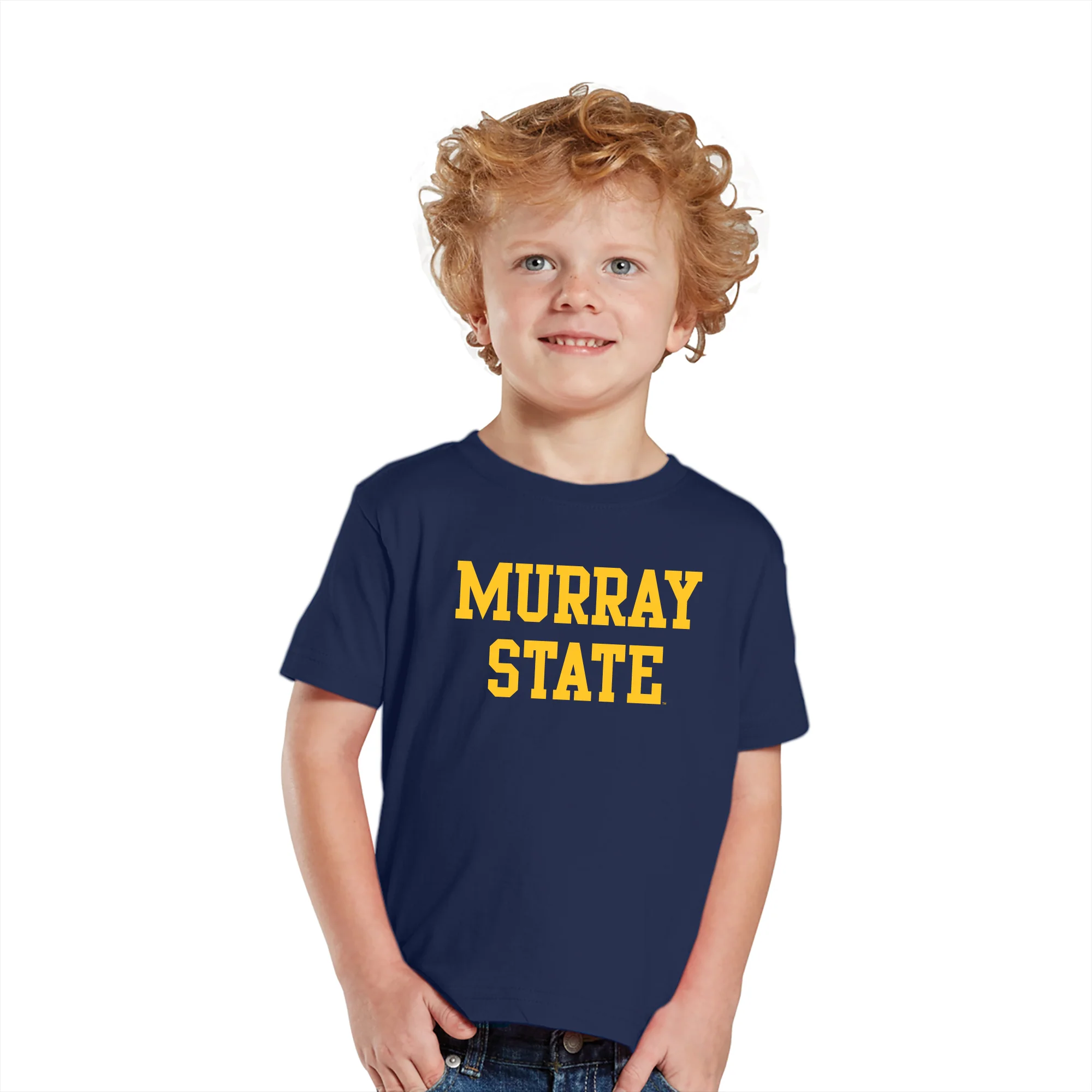 Murray State University Racers Basic Block Toddler Short Sleeve T Shirt - Navy - Image 3