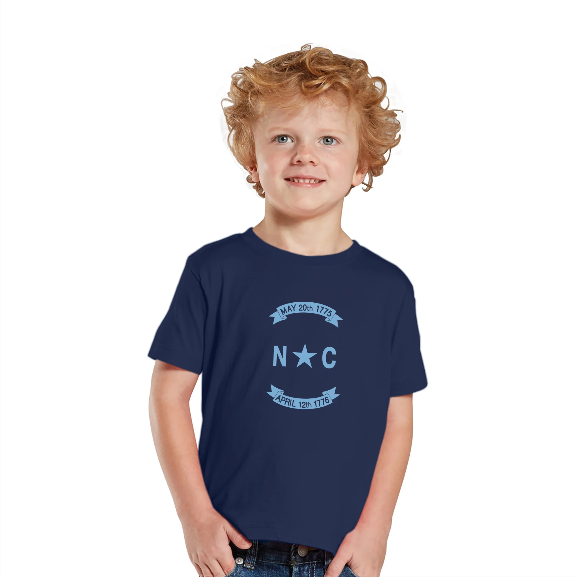 NC Flag Toddler T-Shirt - Navy - Image 3