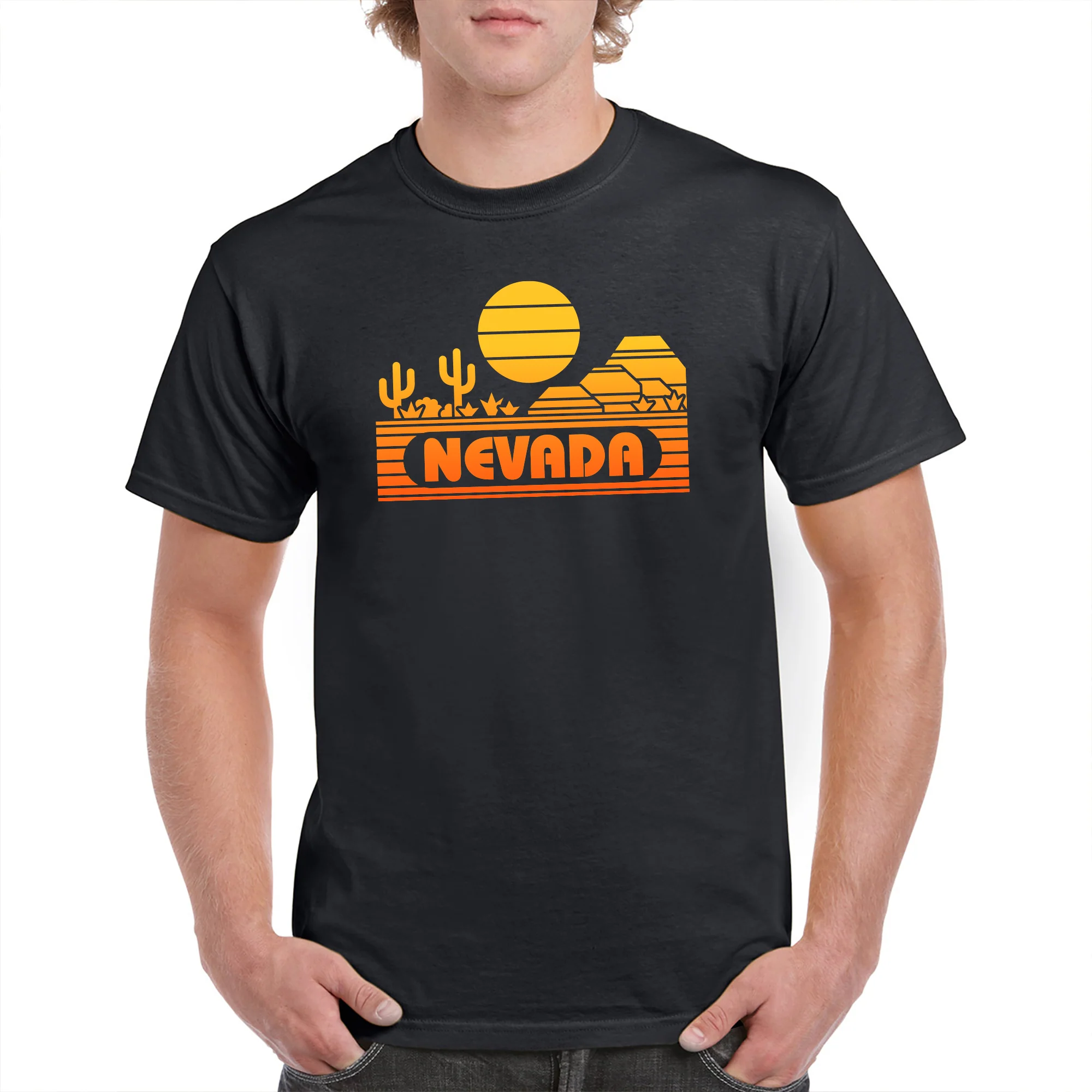Nevada Groovy Sunset T-Shirt - Black - Image 3