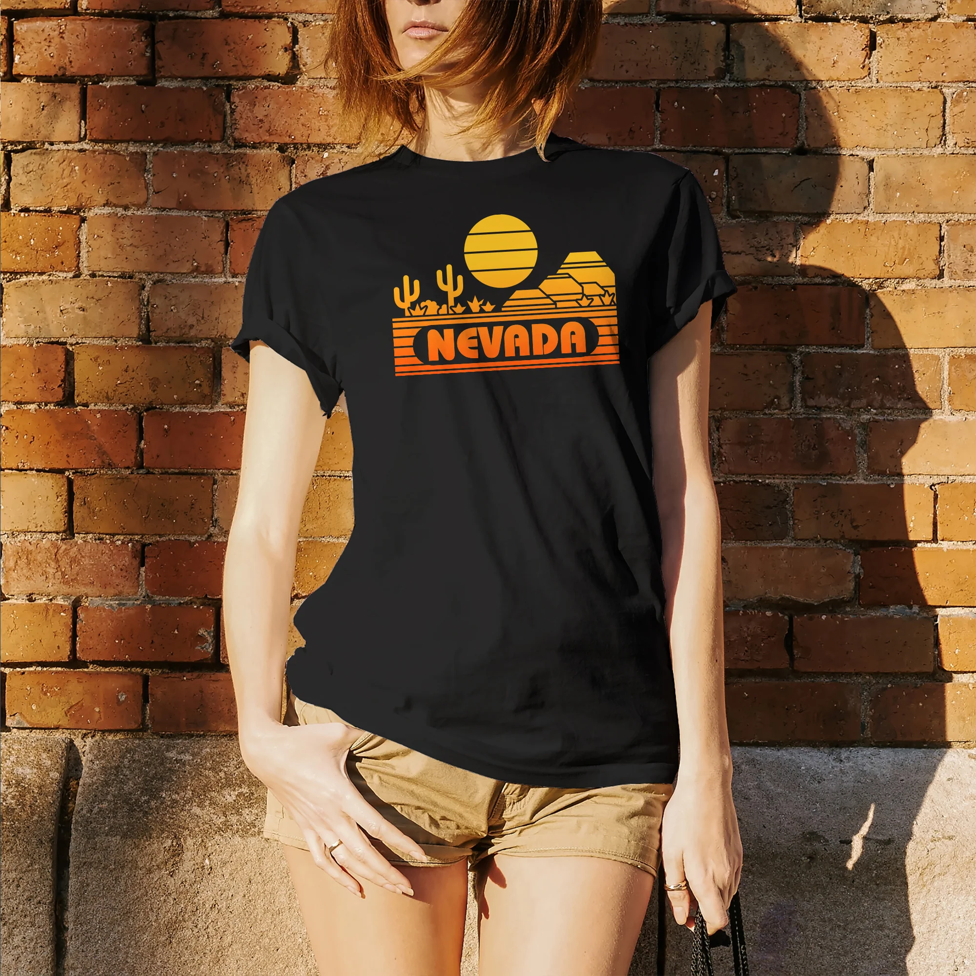 Nevada Groovy Sunset T-Shirt - Black - Image 4