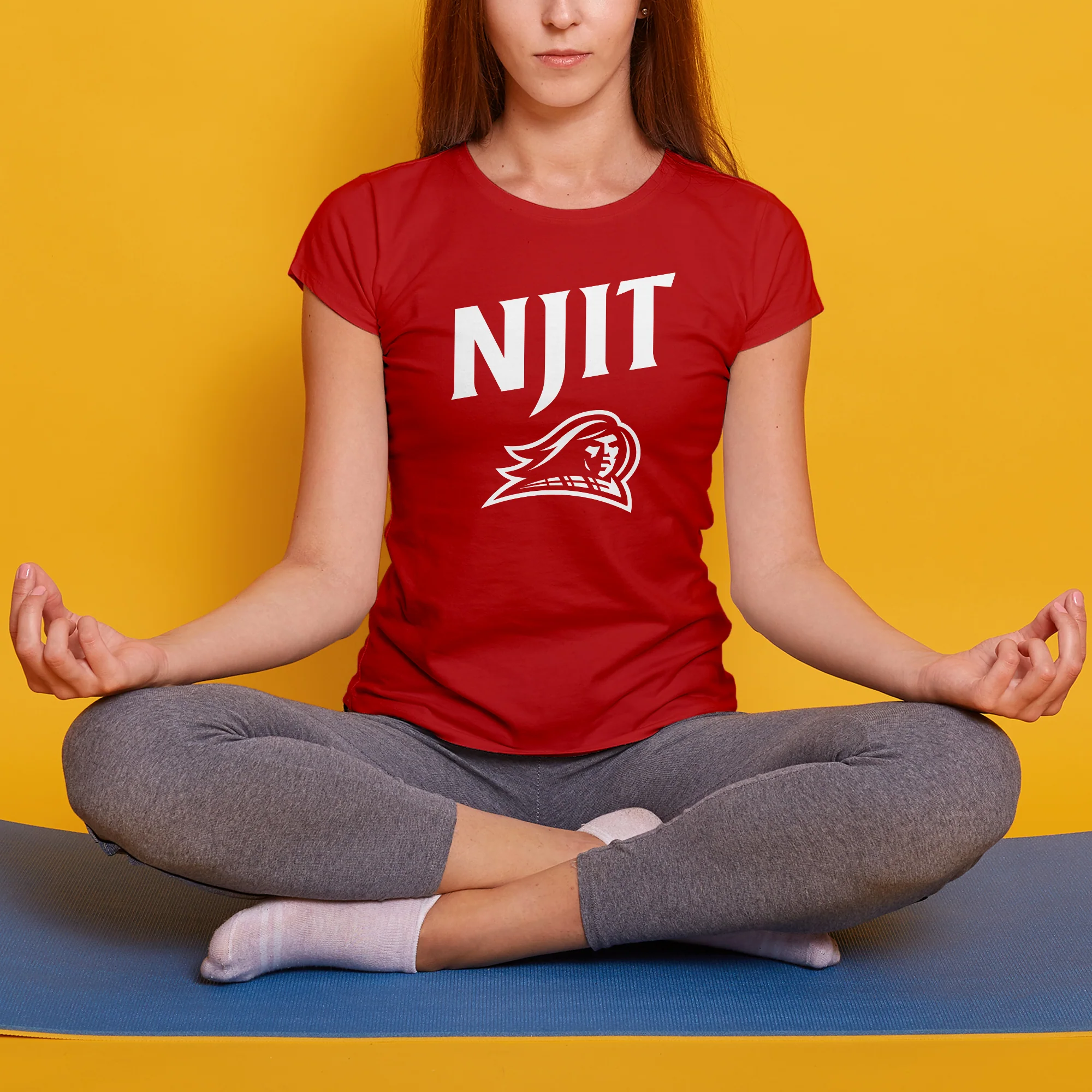 New Jersey Institute of Technology Arch Logo Short Sleeve Women's T-Shirt - Red - Image 4