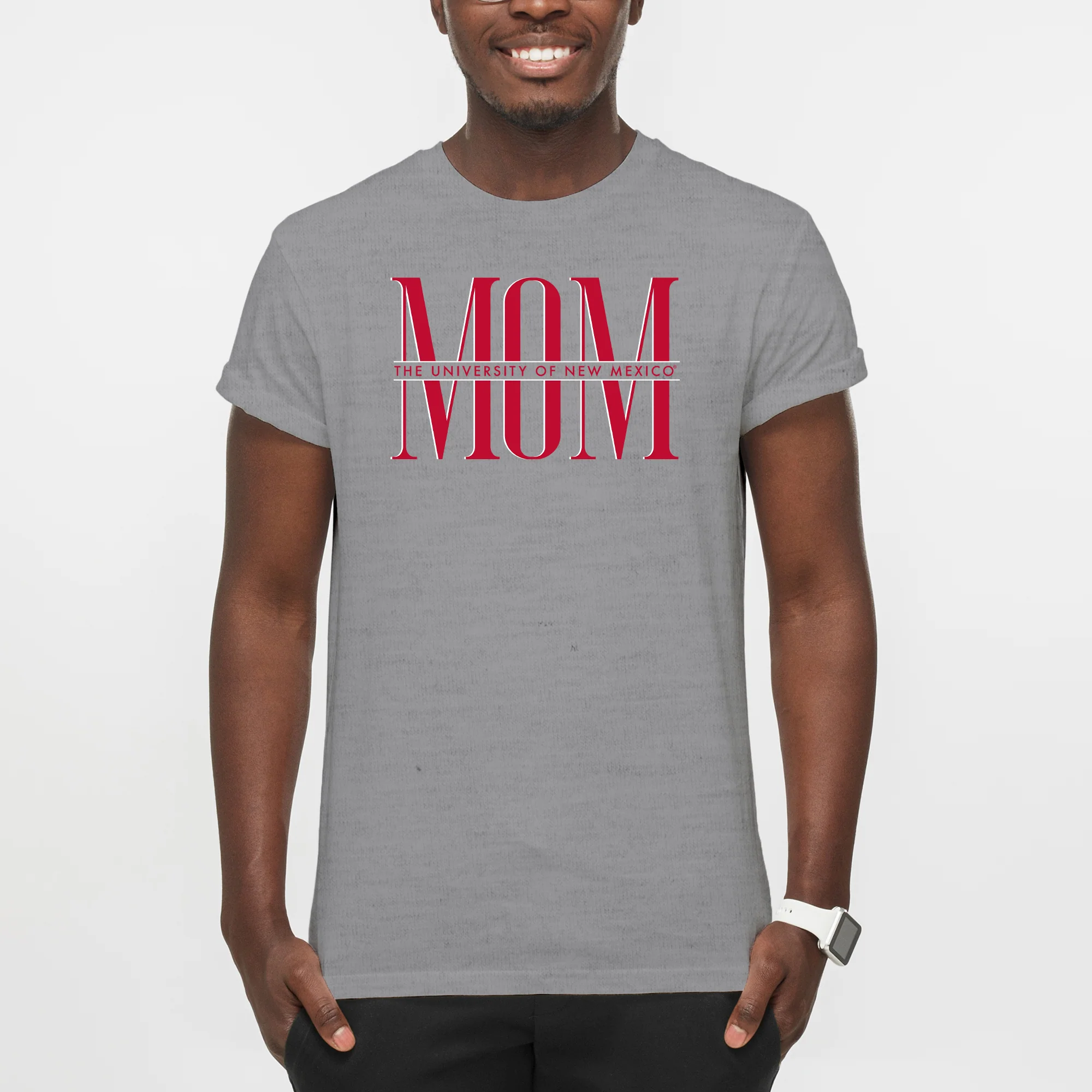 New Mexico Lobos Classic Mom T-Shirt - Sport Grey - Image 3