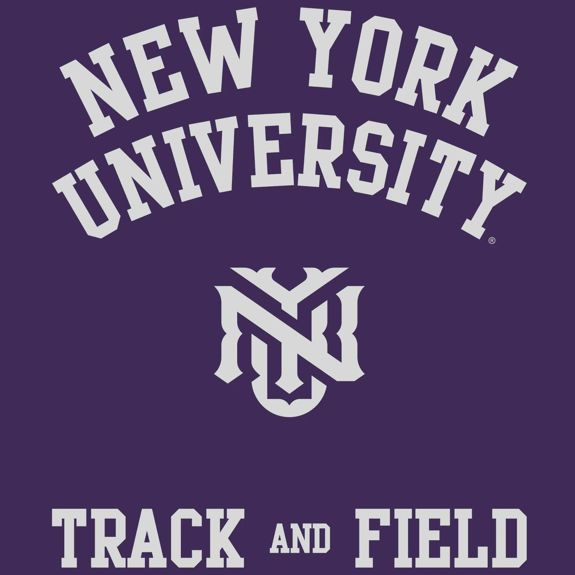 New York University Violets Arch Logo Track & Field T-Shirt - Purple - Image 2